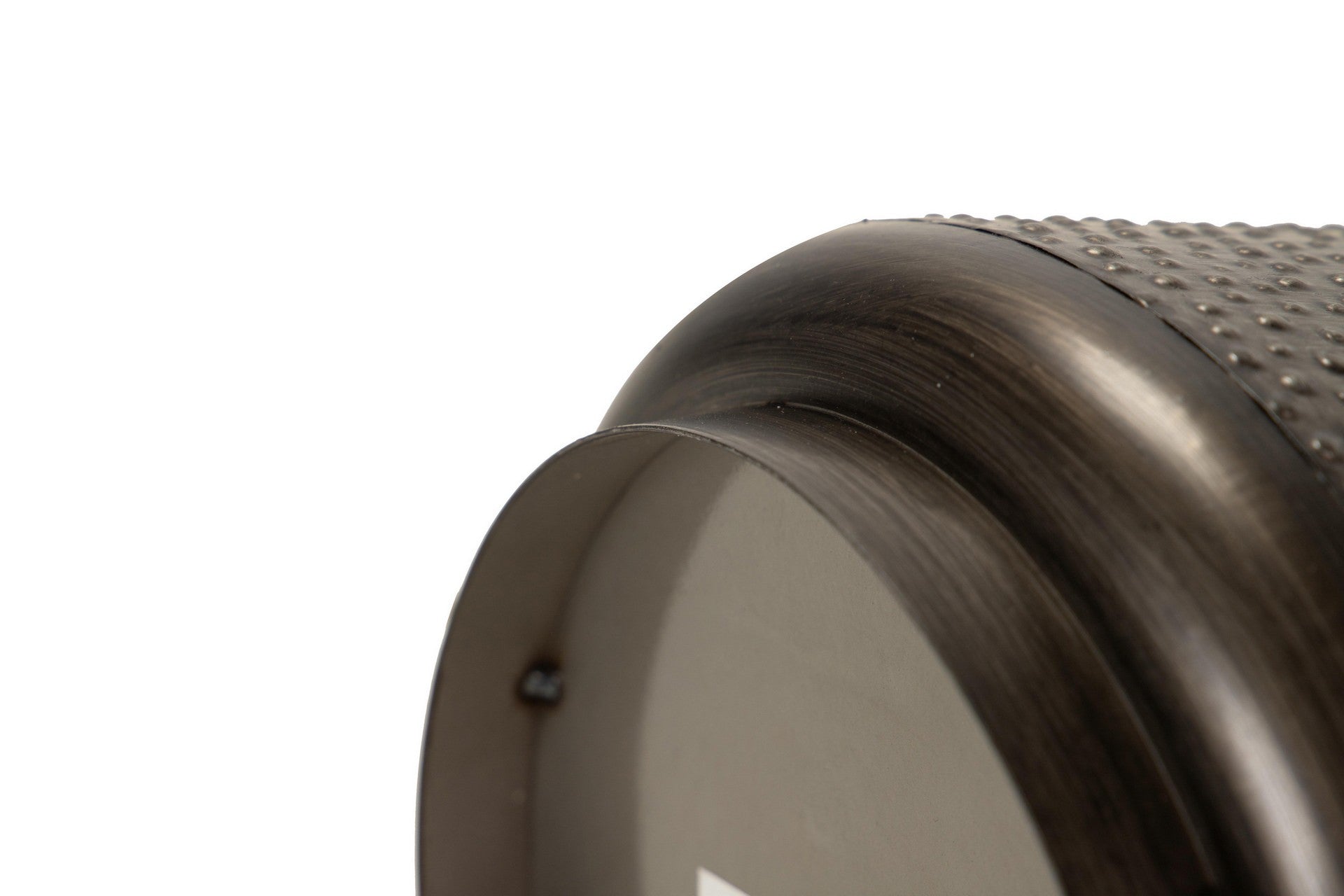 BROWN METAL VASE 25x25x40 CM