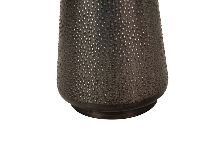 JARRON METAL MARRON 25x25x47 CM