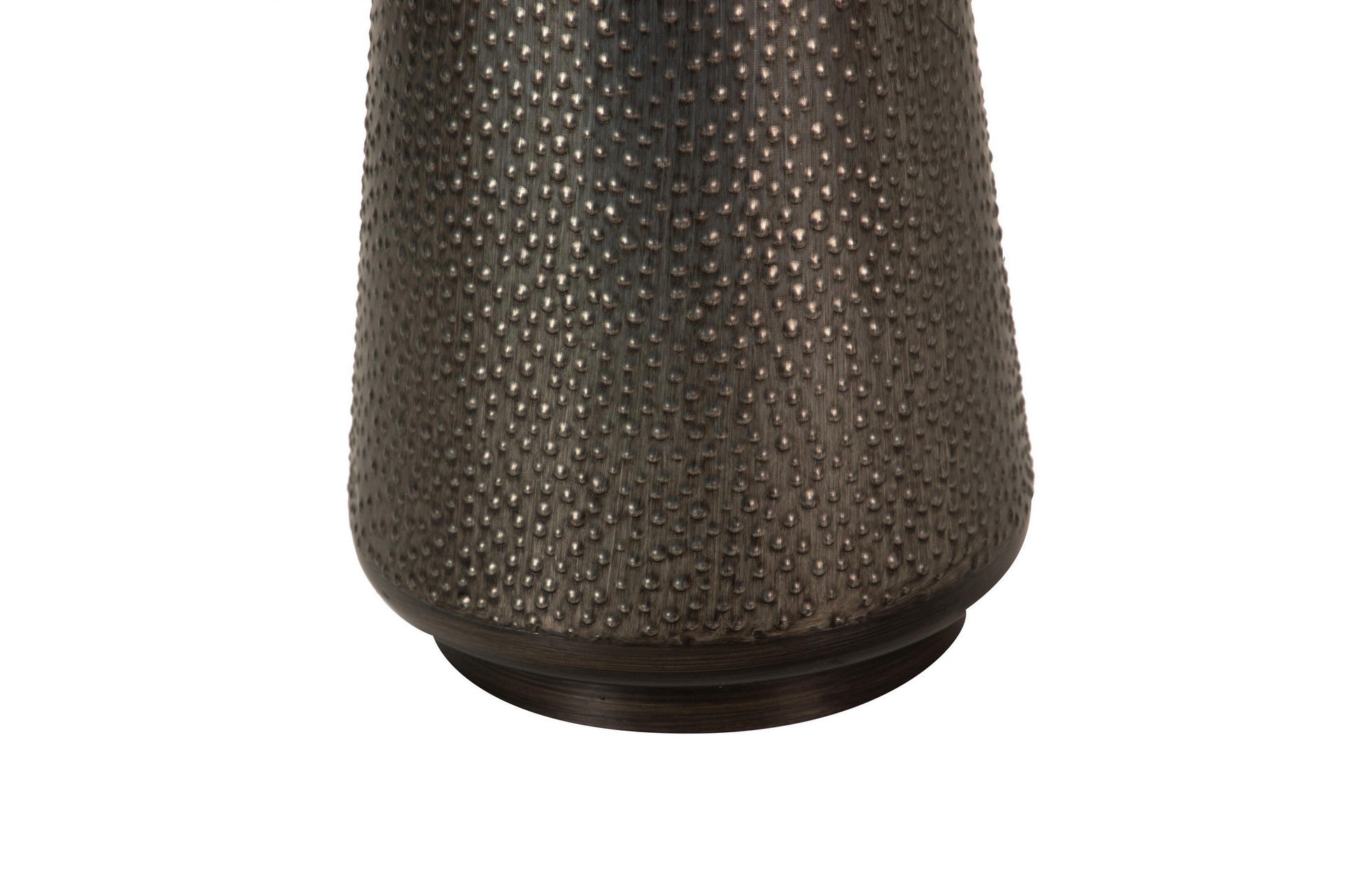 BROWN METAL VASE 25x25x47 CM