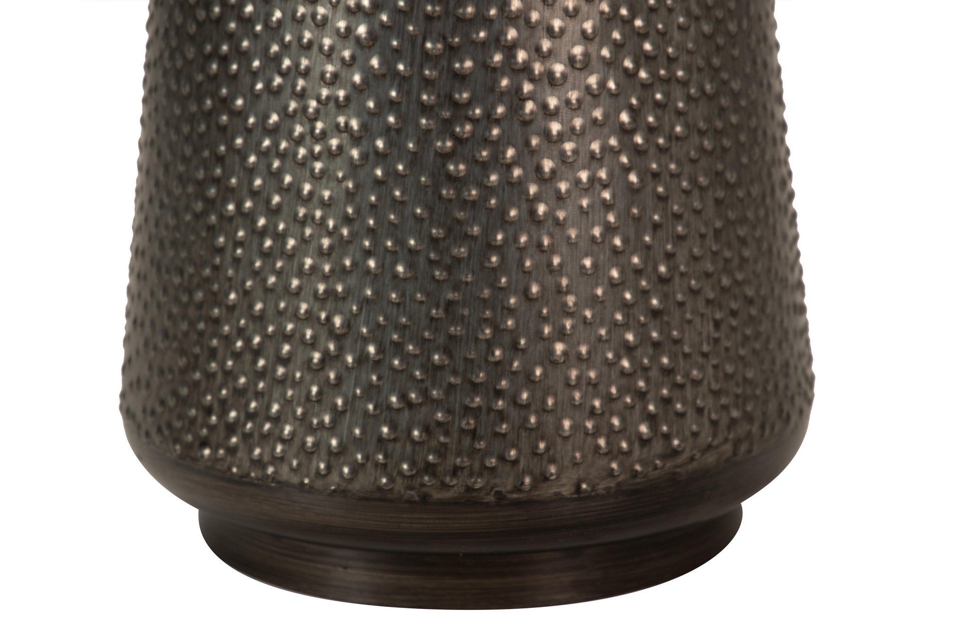 BROWN METAL VASE 25x25x47 CM