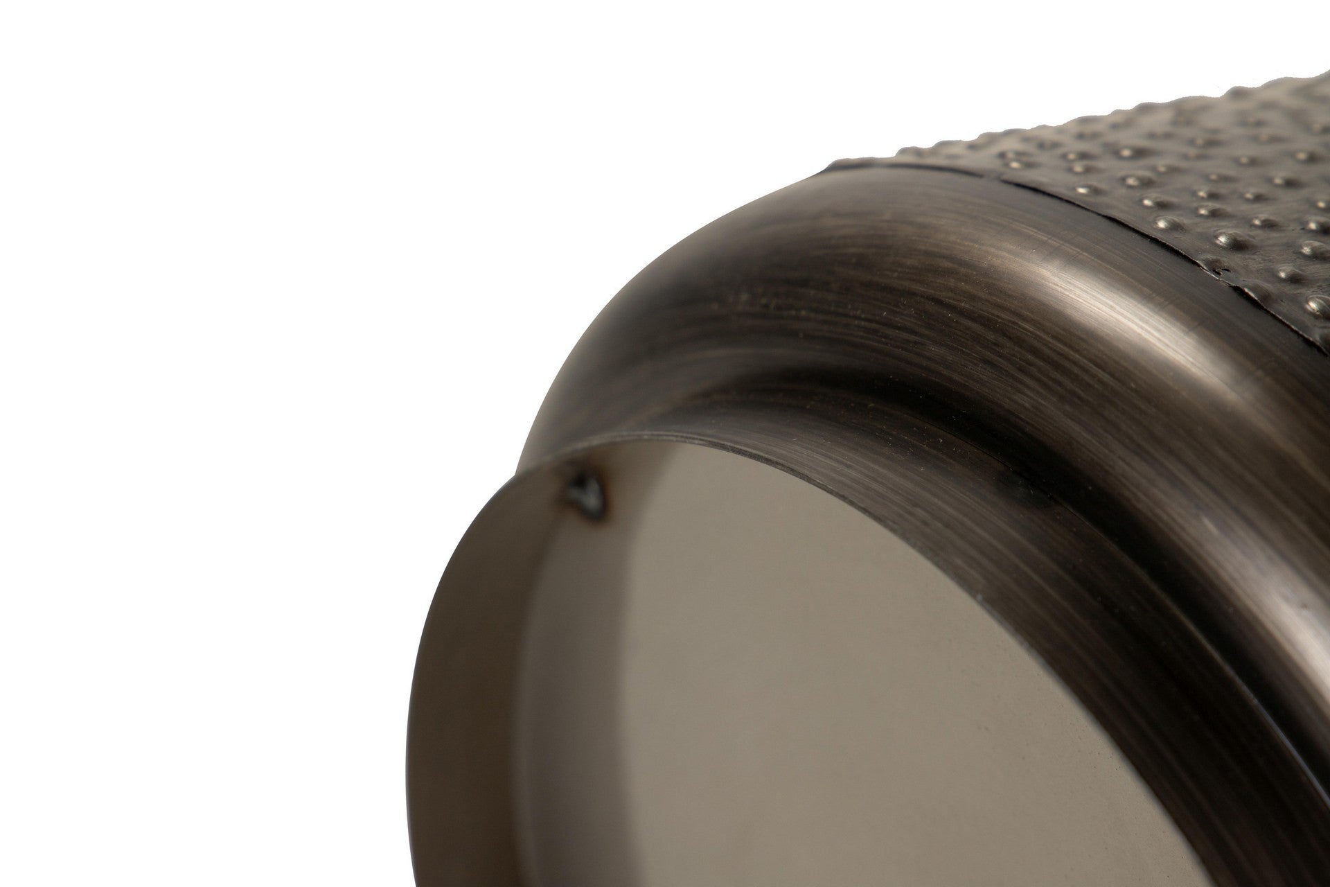 BROWN METAL VASE 25x25x47 CM