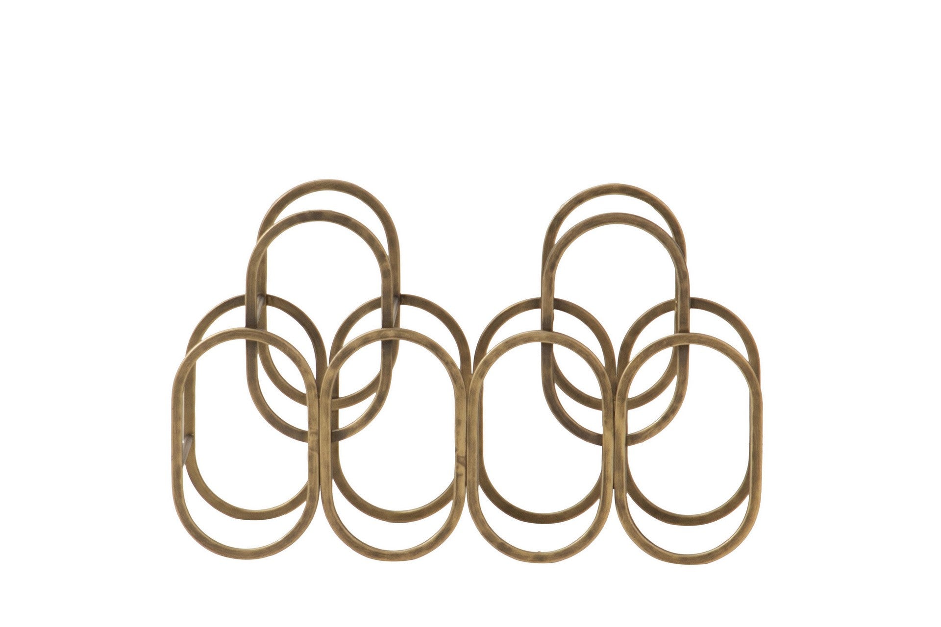 GOLDEN METAL BOTTLE RACK 51x17x30 CM