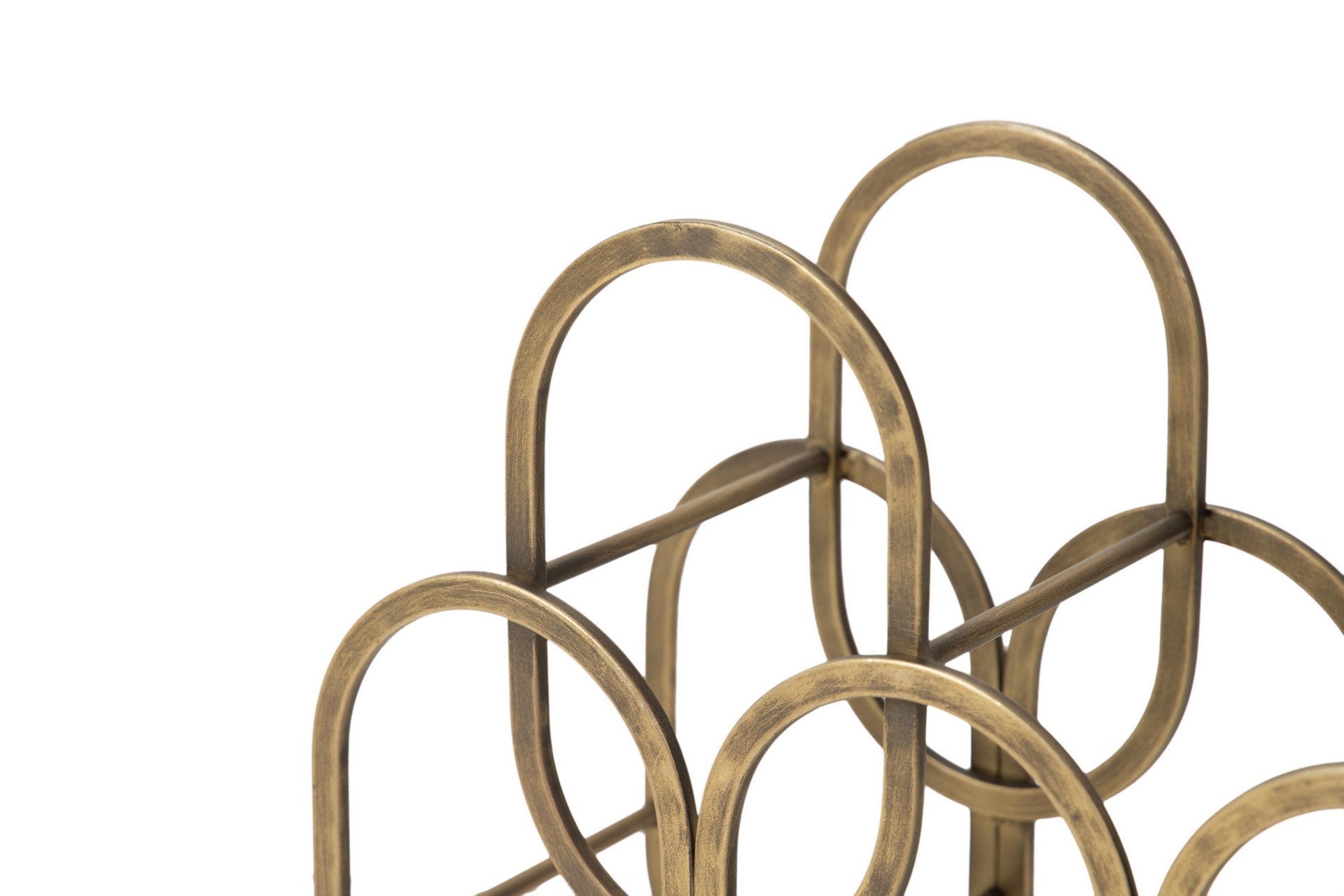 GOLDEN METAL BOTTLE RACK 51x17x30 CM