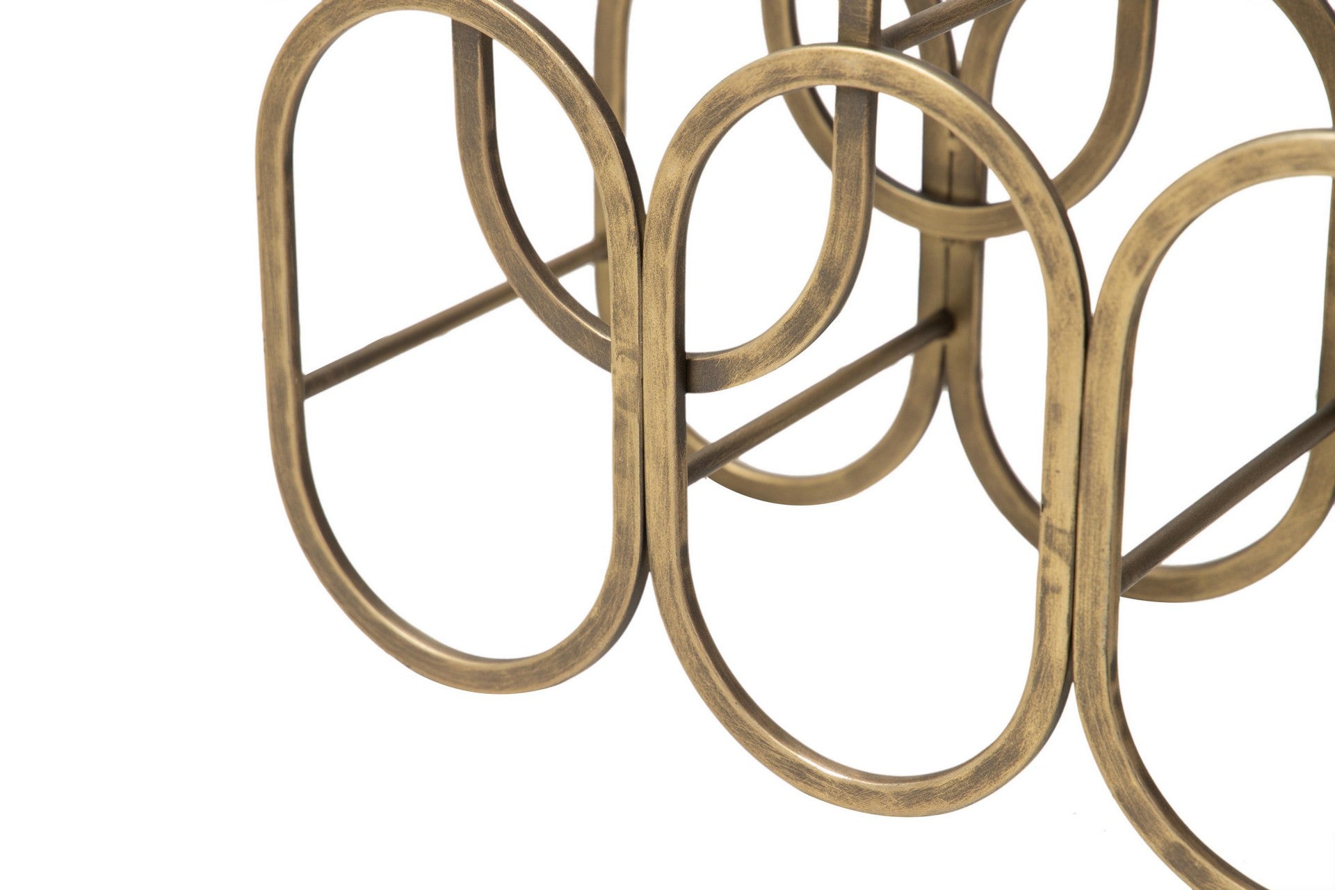 GOLDEN METAL BOTTLE RACK 51x17x30 CM
