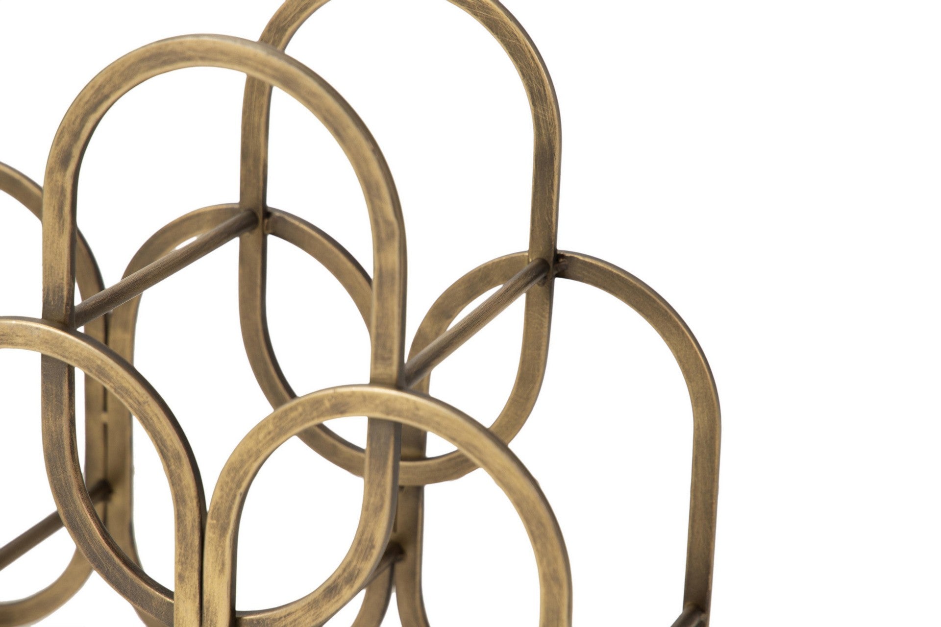 GOLDEN METAL BOTTLE RACK 51x17x30 CM