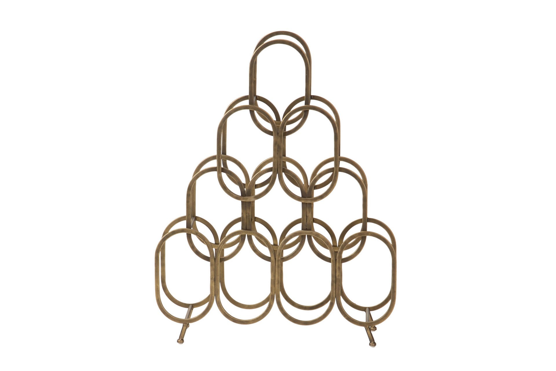 GOLDEN METAL BOTTLE RACK 51x17x63 CM