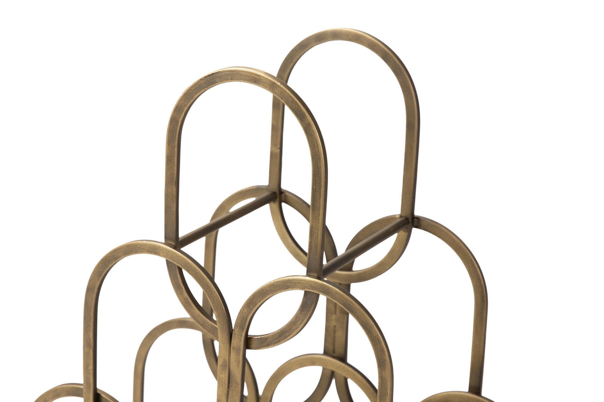GOLDEN METAL BOTTLE RACK 51x17x63 CM