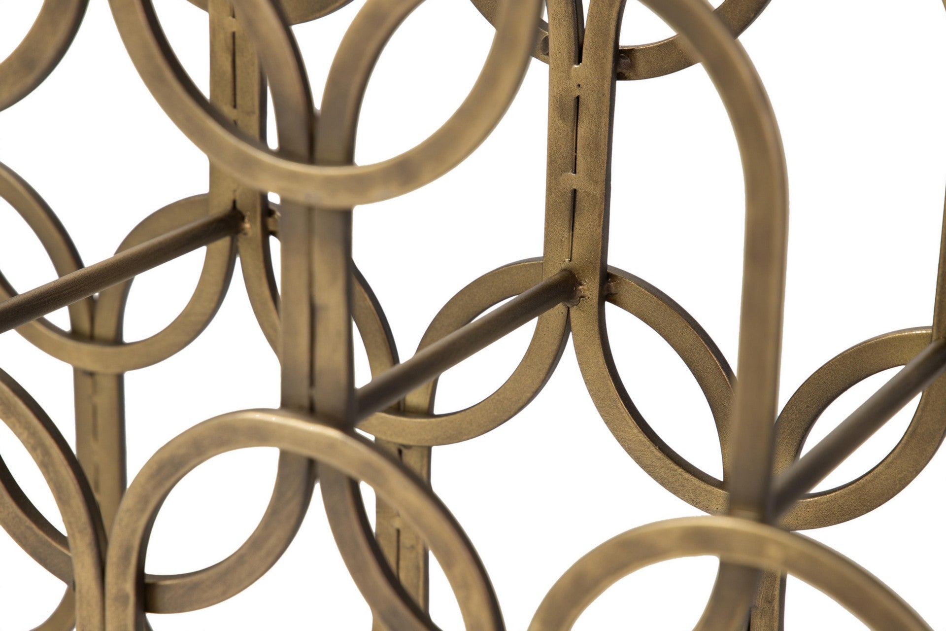 GOLDEN METAL BOTTLE RACK 51x17x63 CM