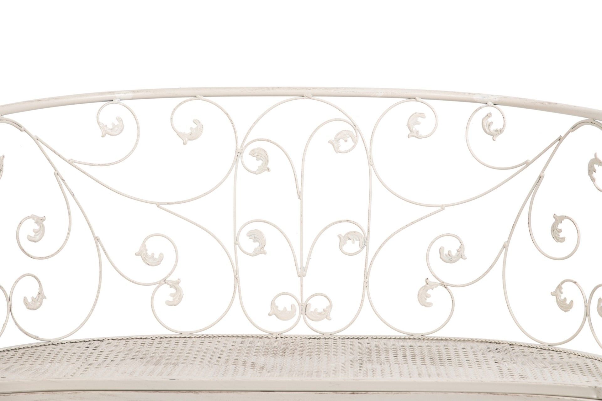 BANCO FORJA BLANCA ANTIQUE 110x66x95 CM