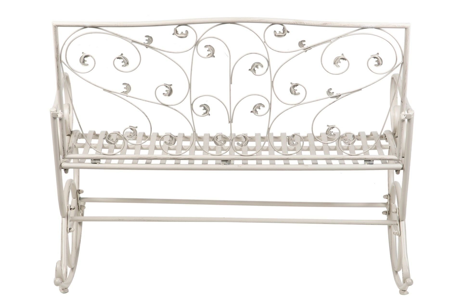 BANCO FORJA BLANCA ANTIQUE 110x66x95 CM