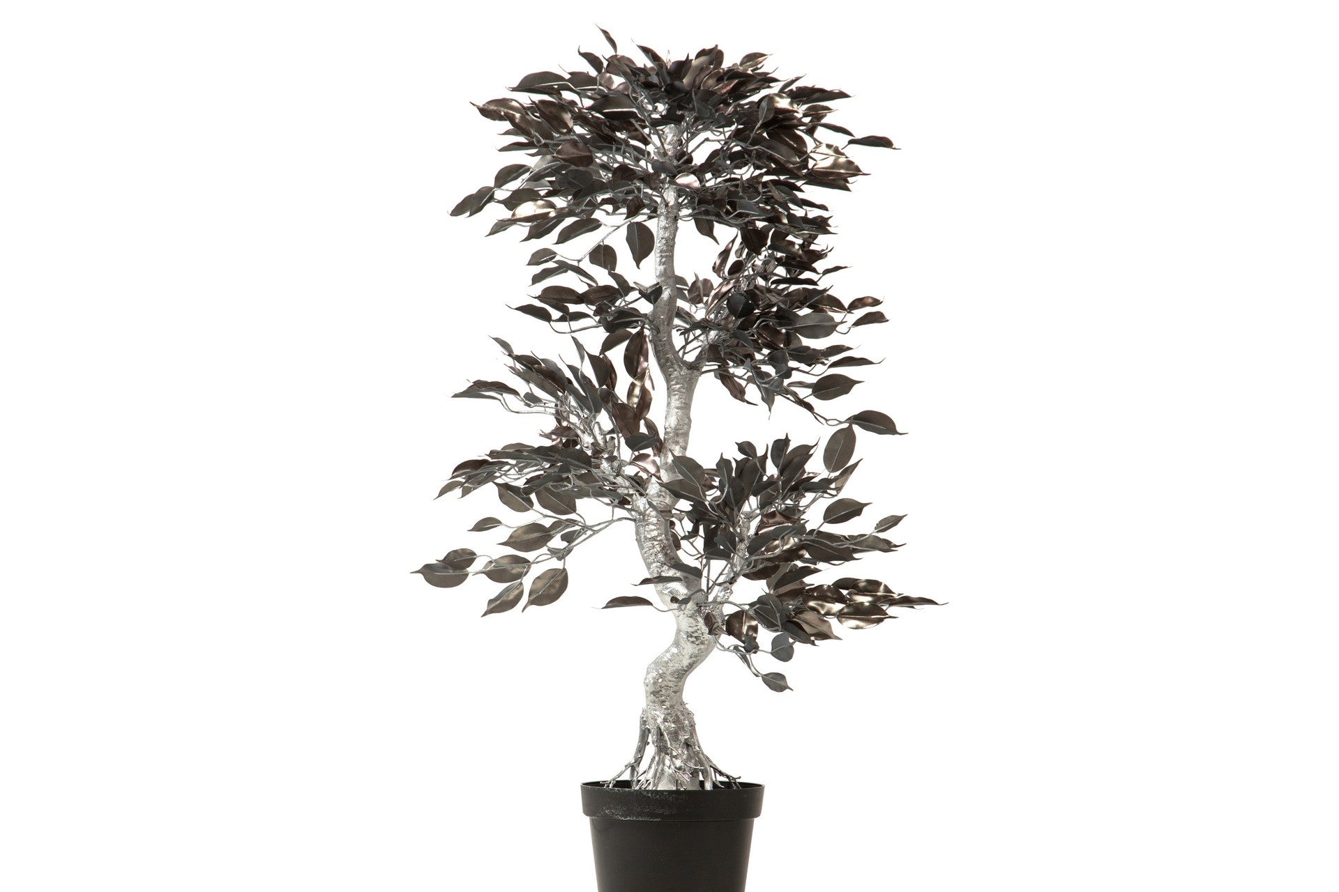SILVER BONSAI TREE WITH POT 75x50x120 CM