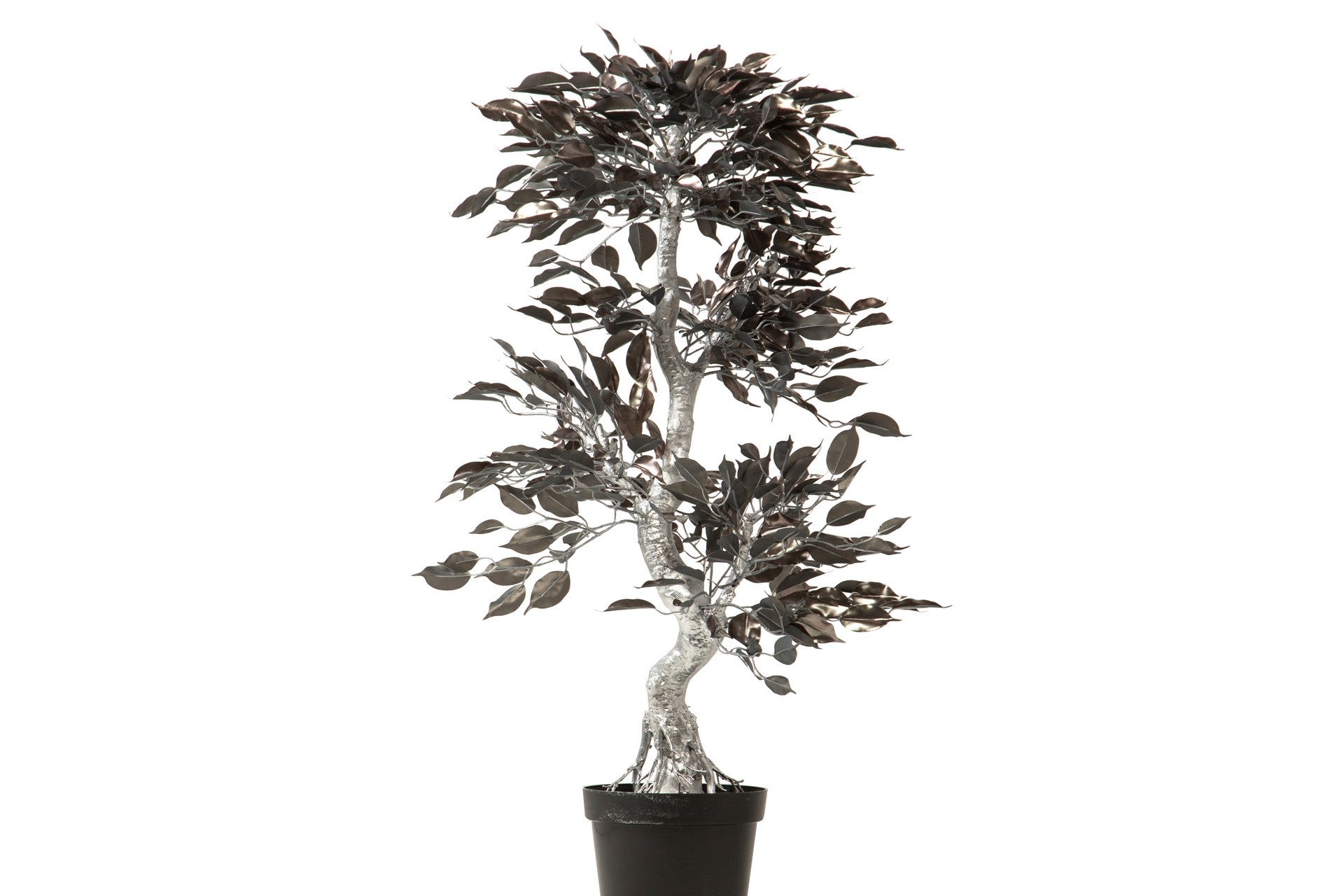 ARBOL BONSAI PLATEADO CON MACETA 75x50x120 CM