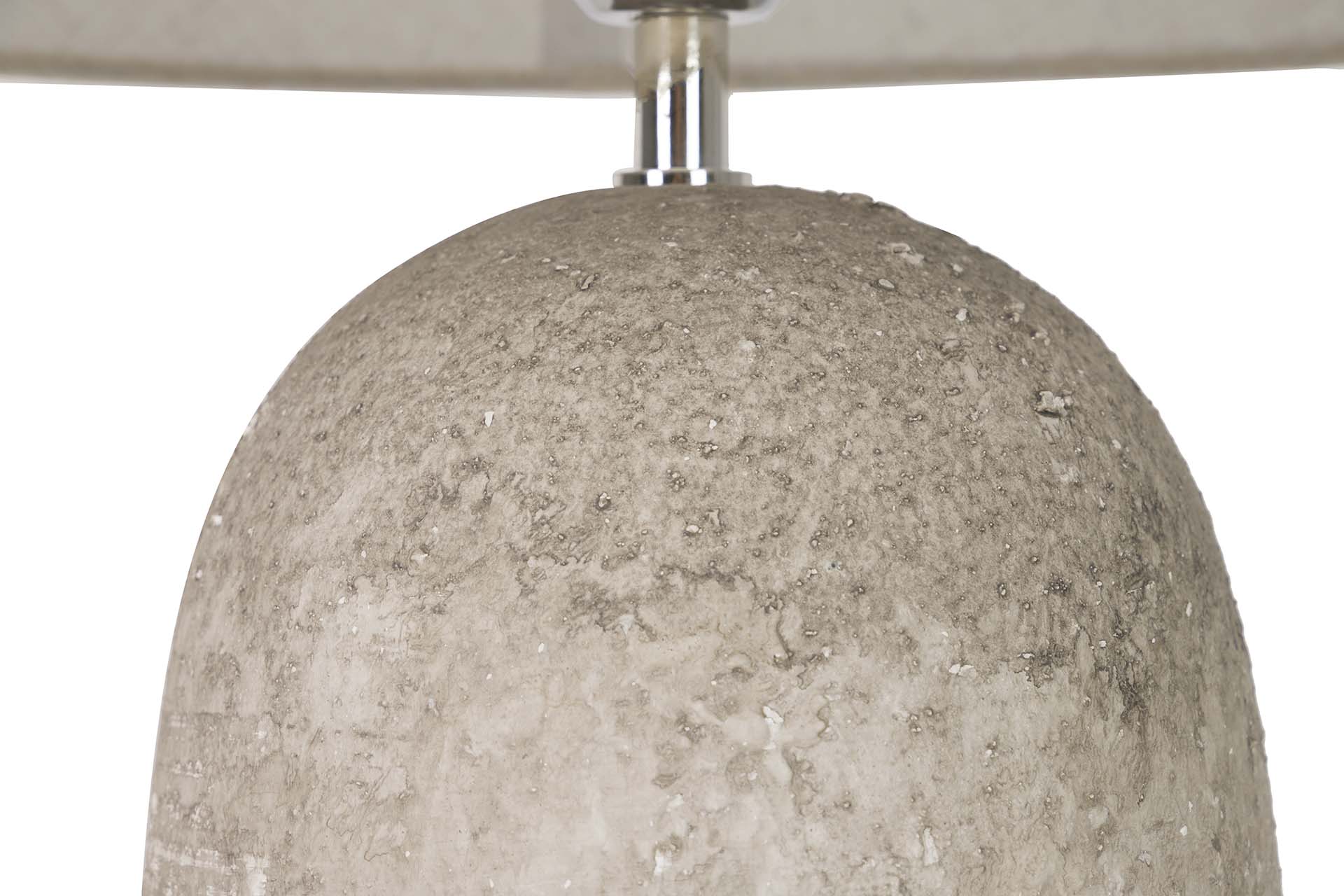 CANDEEIRO DE MESA DE CERÂMICA CINZA 40x40x75 CM