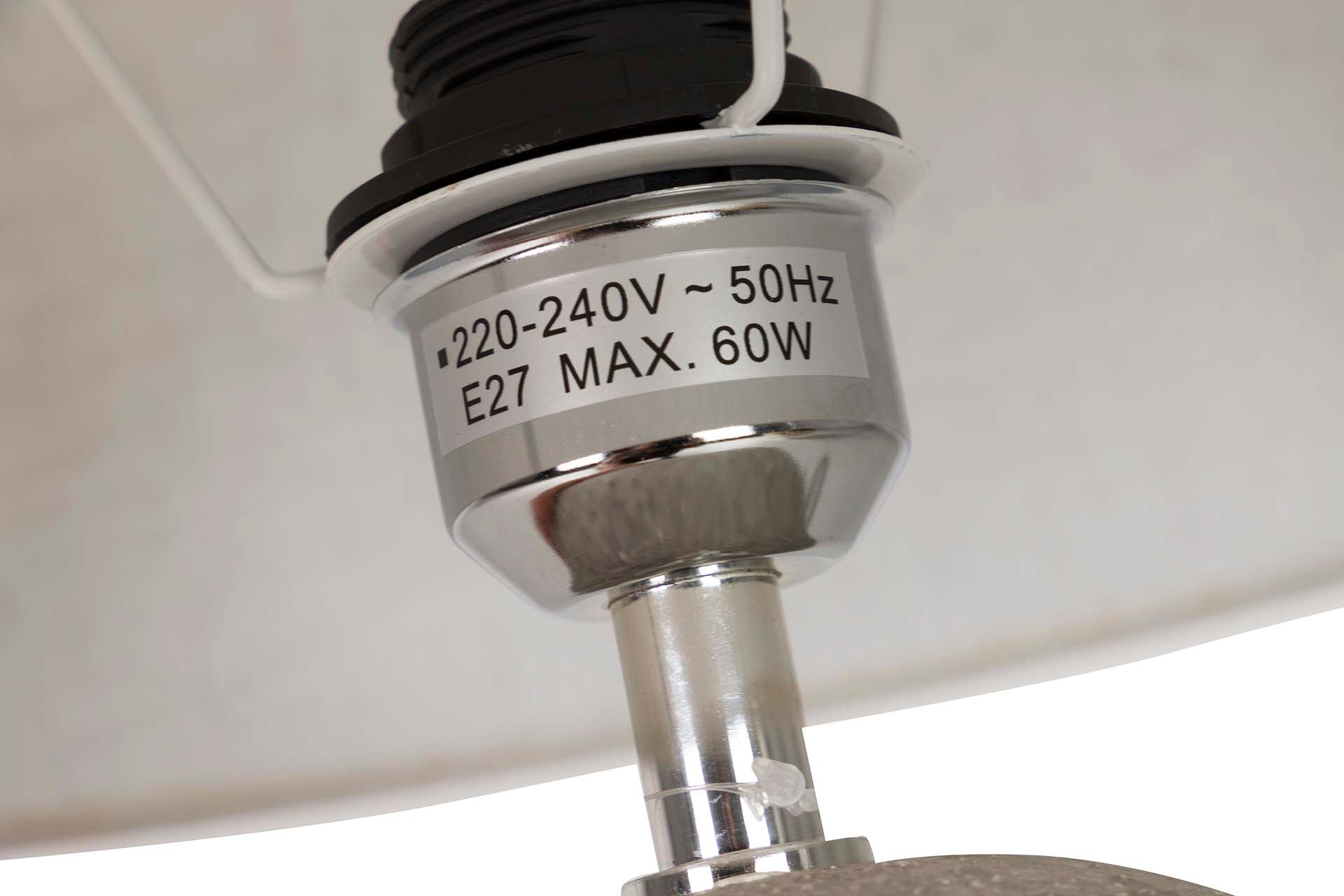 CANDEEIRO DE MESA DE CERÂMICA CINZA 40x40x75 CM