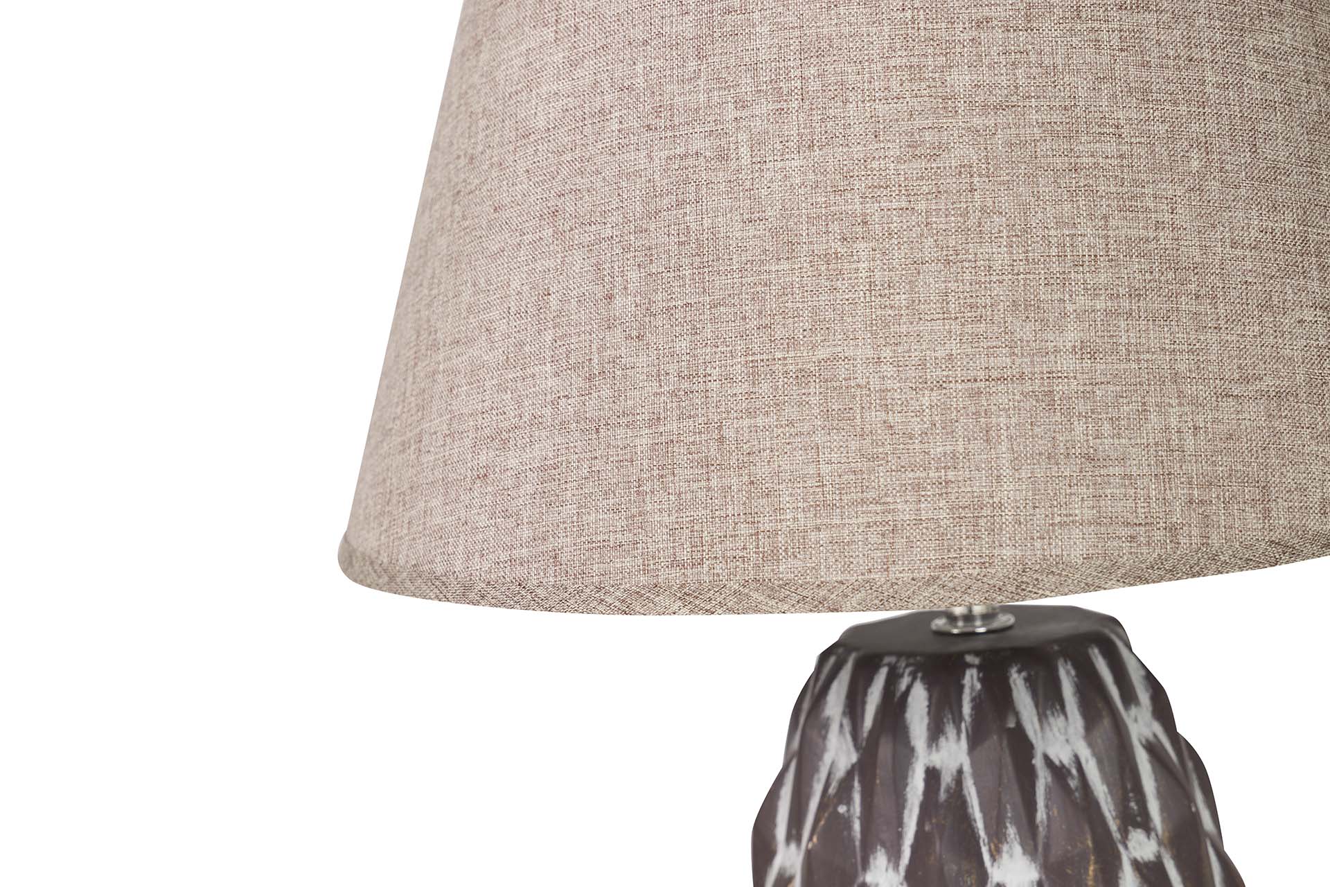 LAMPARA SOBREMESA CERAMICA MARRON 30x30x47 CM - Min.2 uds