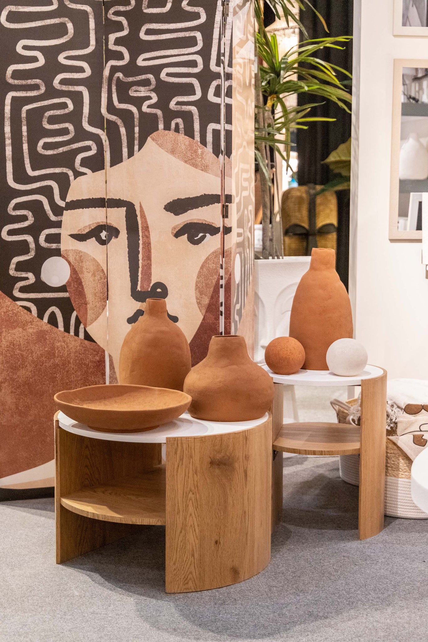 SET 2 MDF TABLES 60x60x40 / 40x40x48 CM