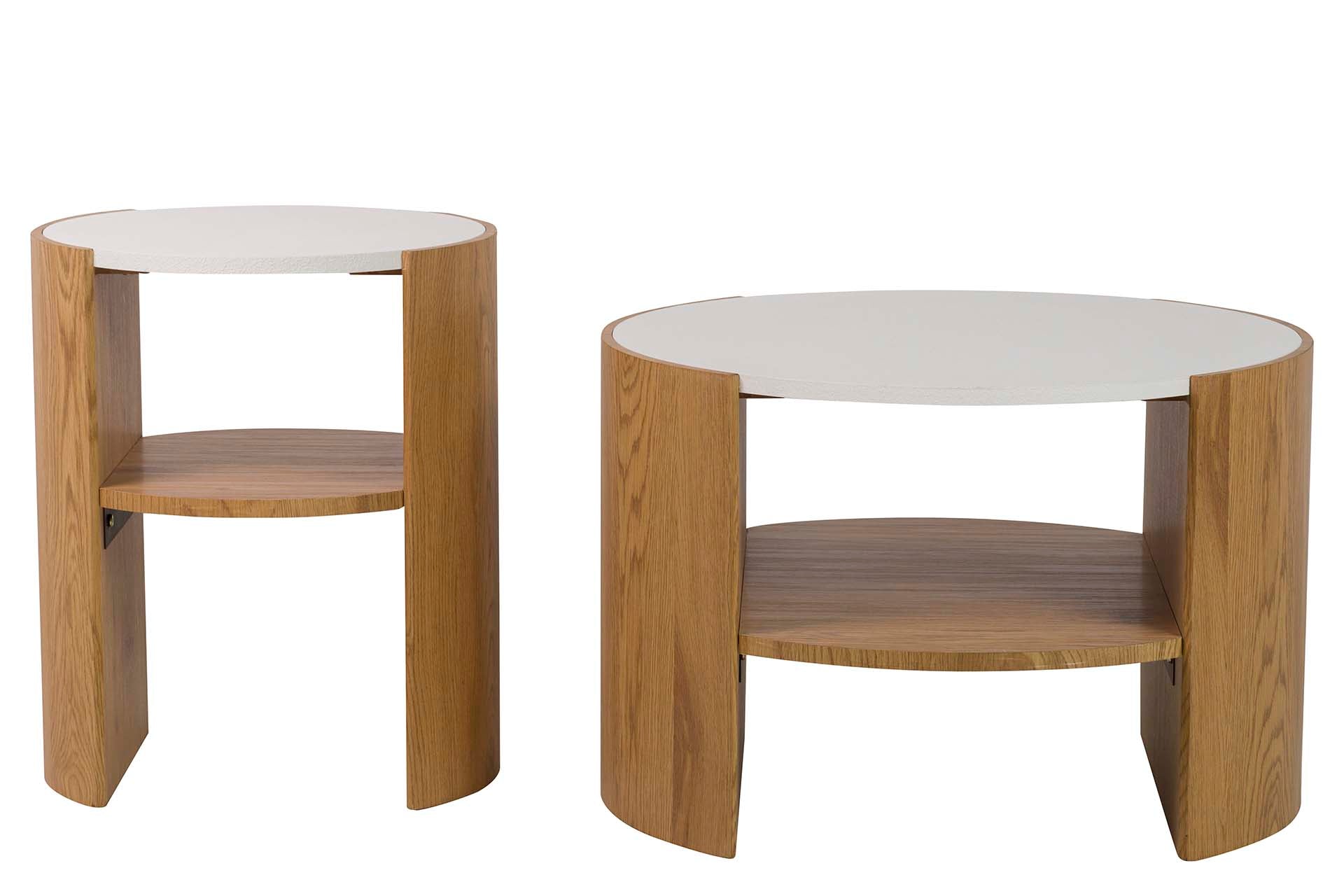 SET 2 MDF TABLES 60x60x40 / 40x40x48 CM