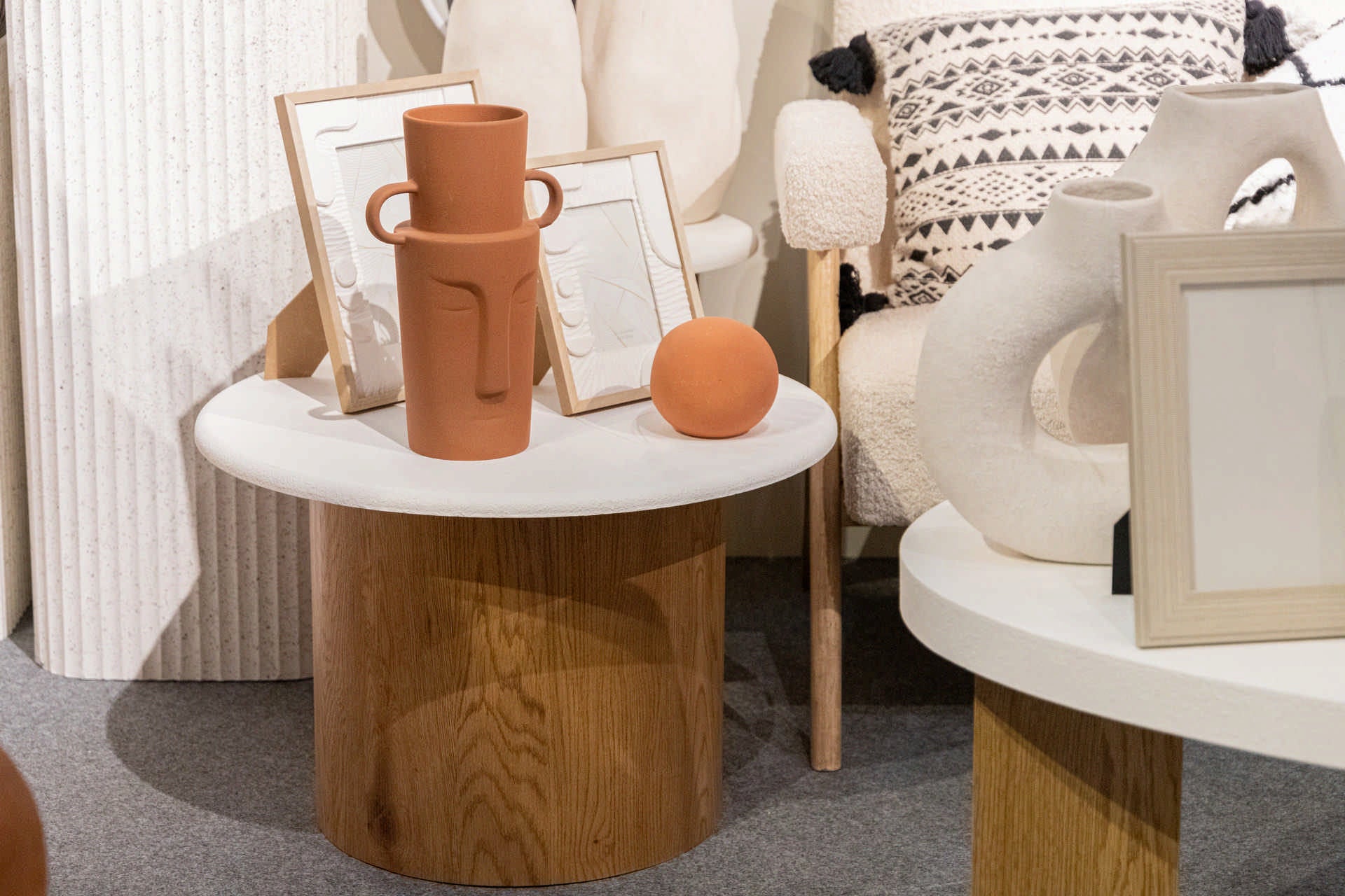 SET 2 MDF TABLES 60x60x41 40x40x48 CM