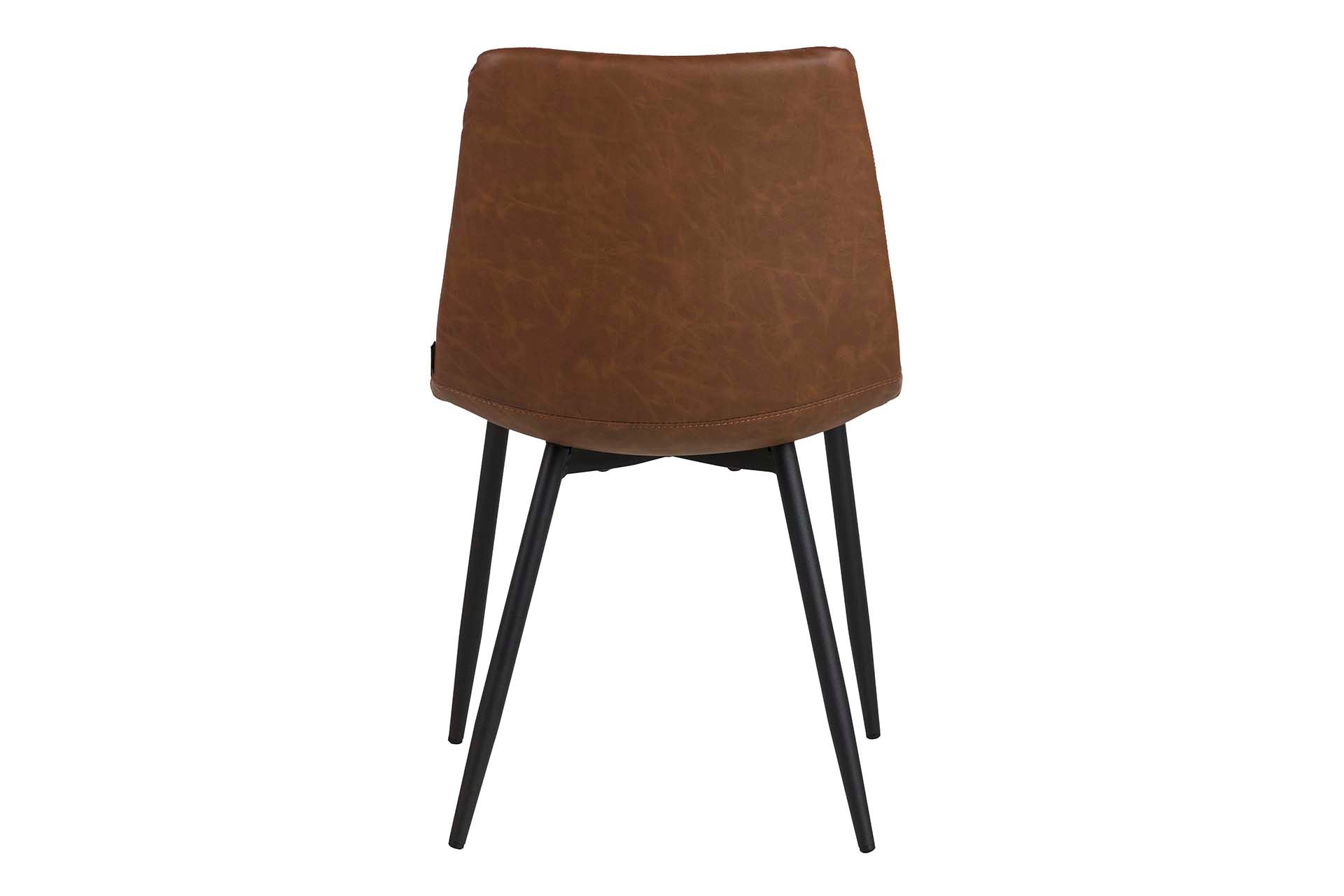 SILLA METAL PU MARRON 48x56x80 CM - Min.2 uds