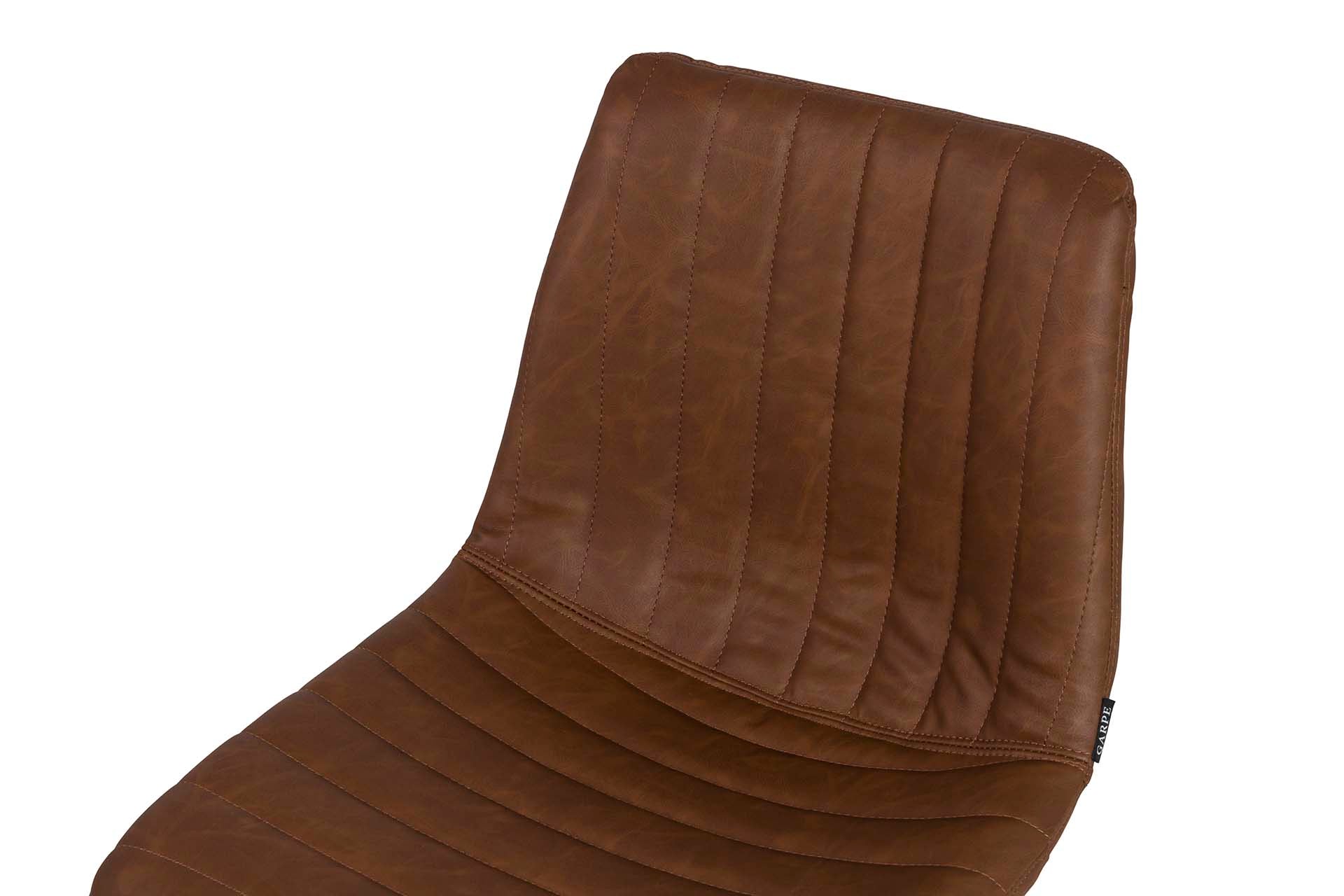 SILLA METAL PU MARRON 48x56x80 CM - Min.2 uds