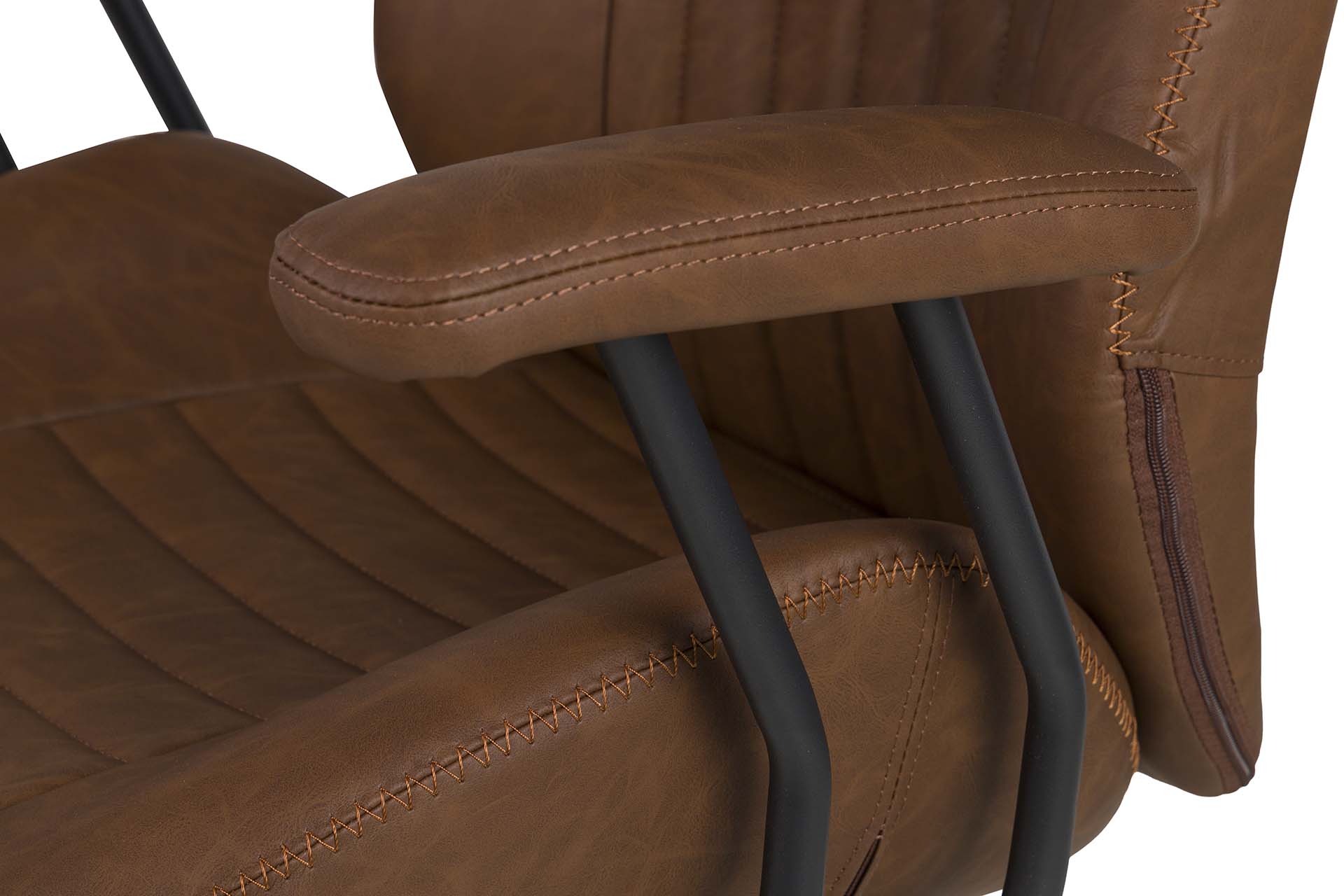 ADJUSTABLE BROWN DESK CHAIR 71x65x112/120 CM