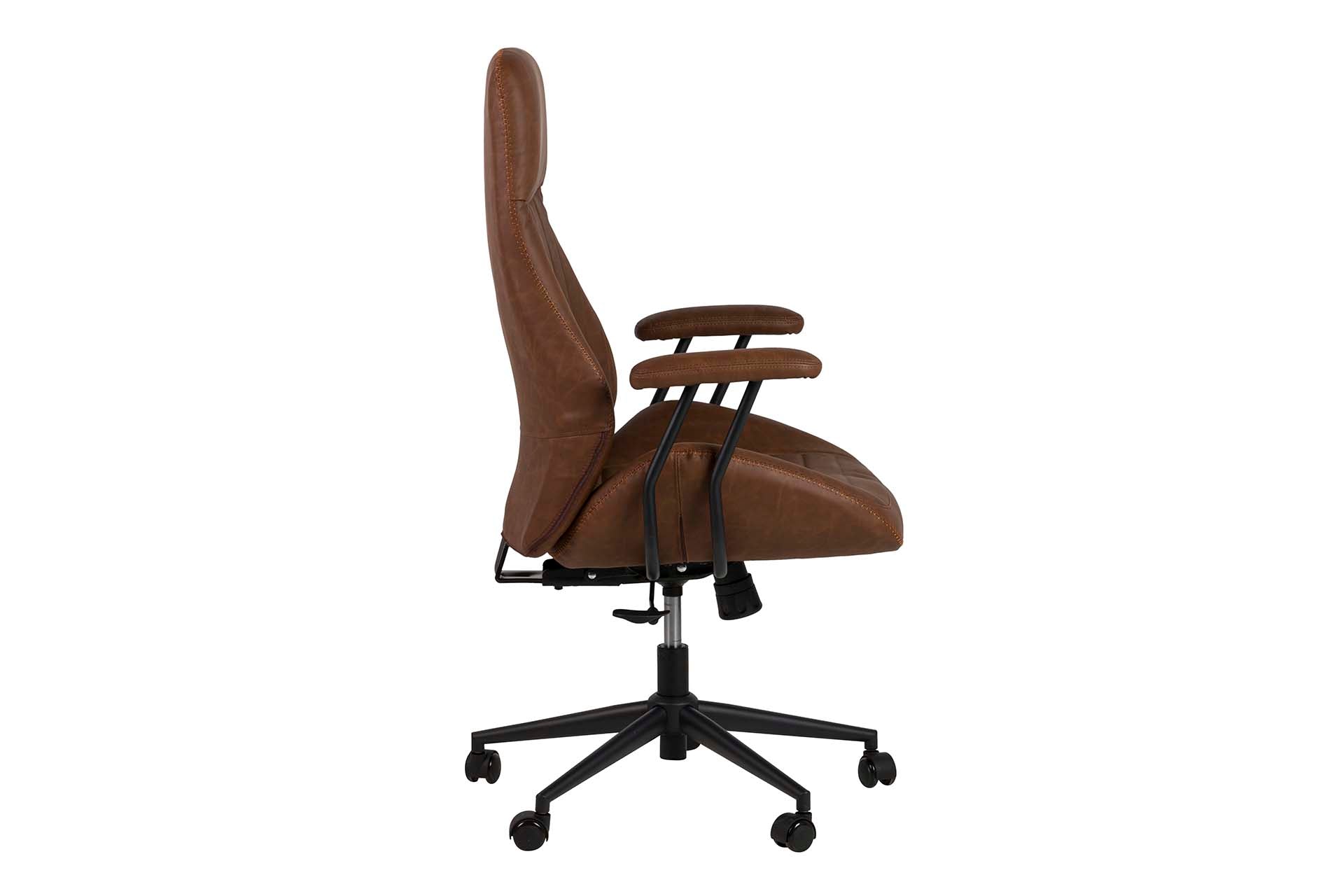 ADJUSTABLE BROWN DESK CHAIR 71x65x112/120 CM