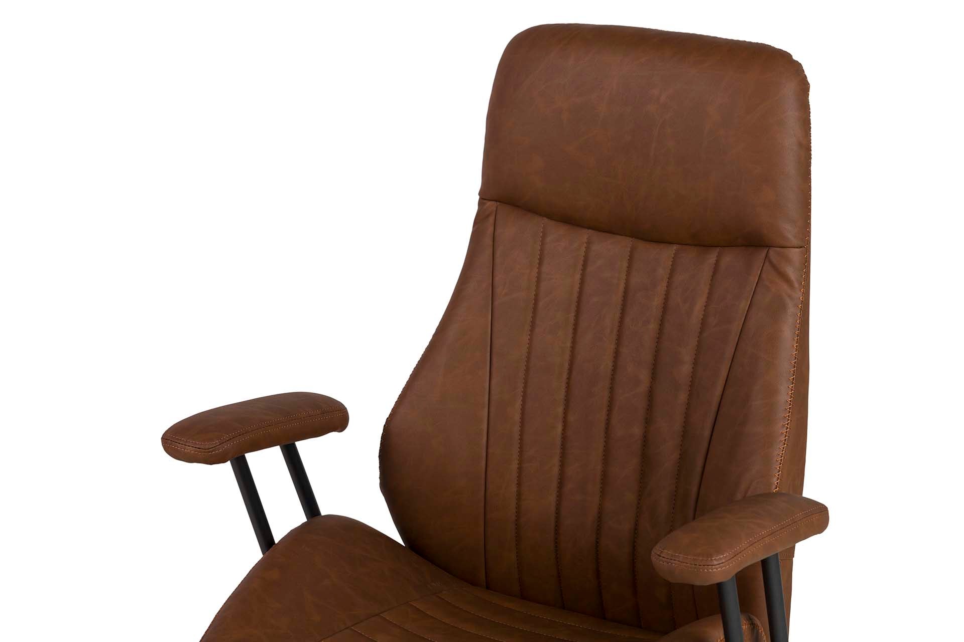 ADJUSTABLE BROWN DESK CHAIR 71x65x112/120 CM