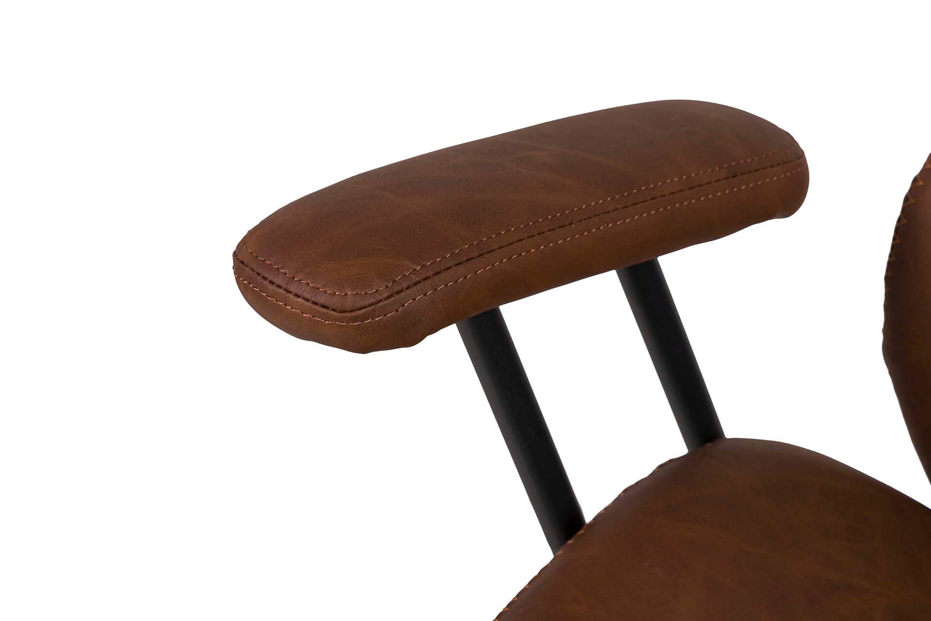 ADJUSTABLE BROWN DESK CHAIR 71x65x112/120 CM