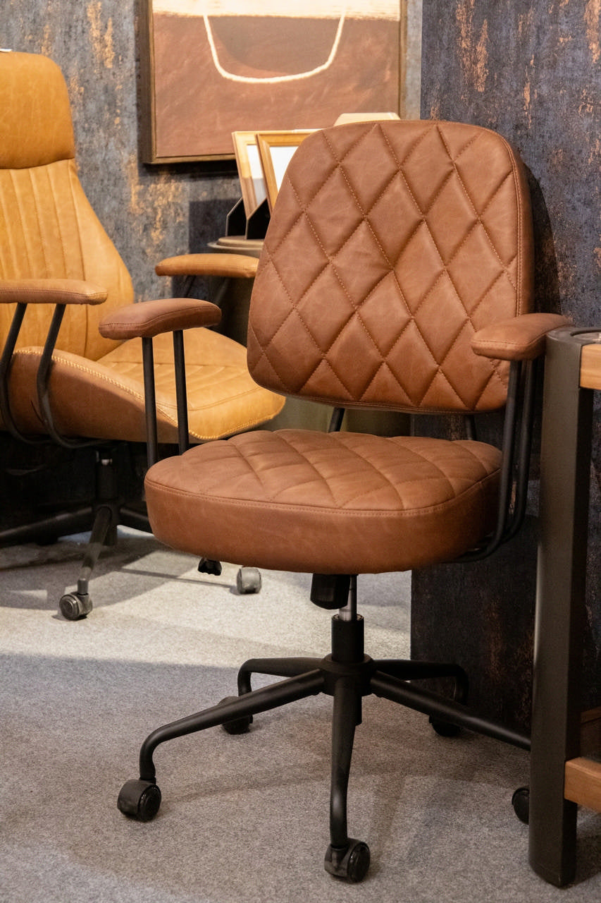 SILLA ESCRITORIO REGULABLE MARRON 65x68x97/103 CM