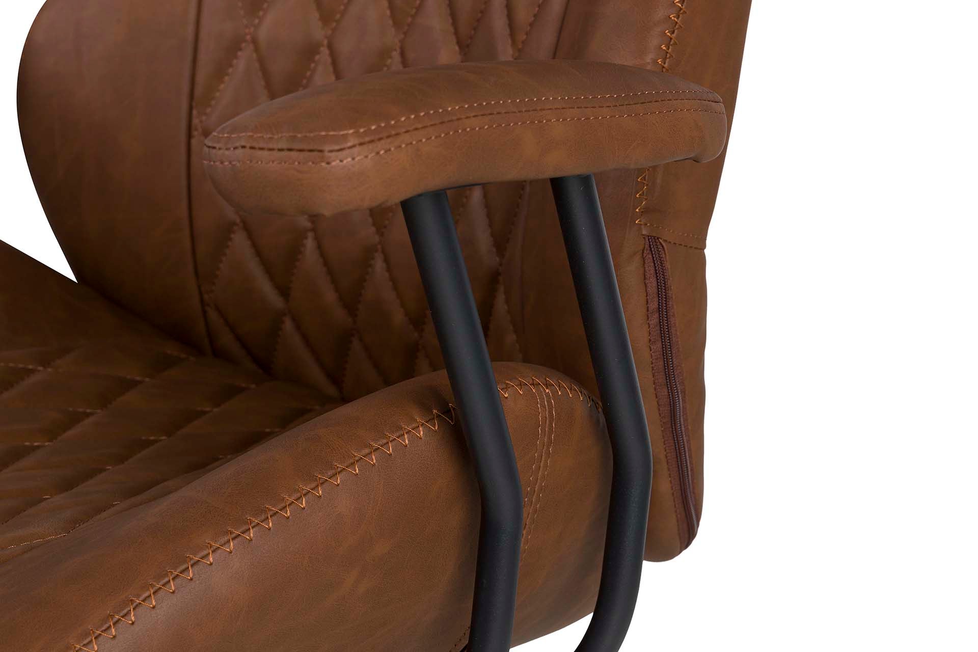 ADJUSTABLE BROWN DESK CHAIR 71x65x112/120 CM