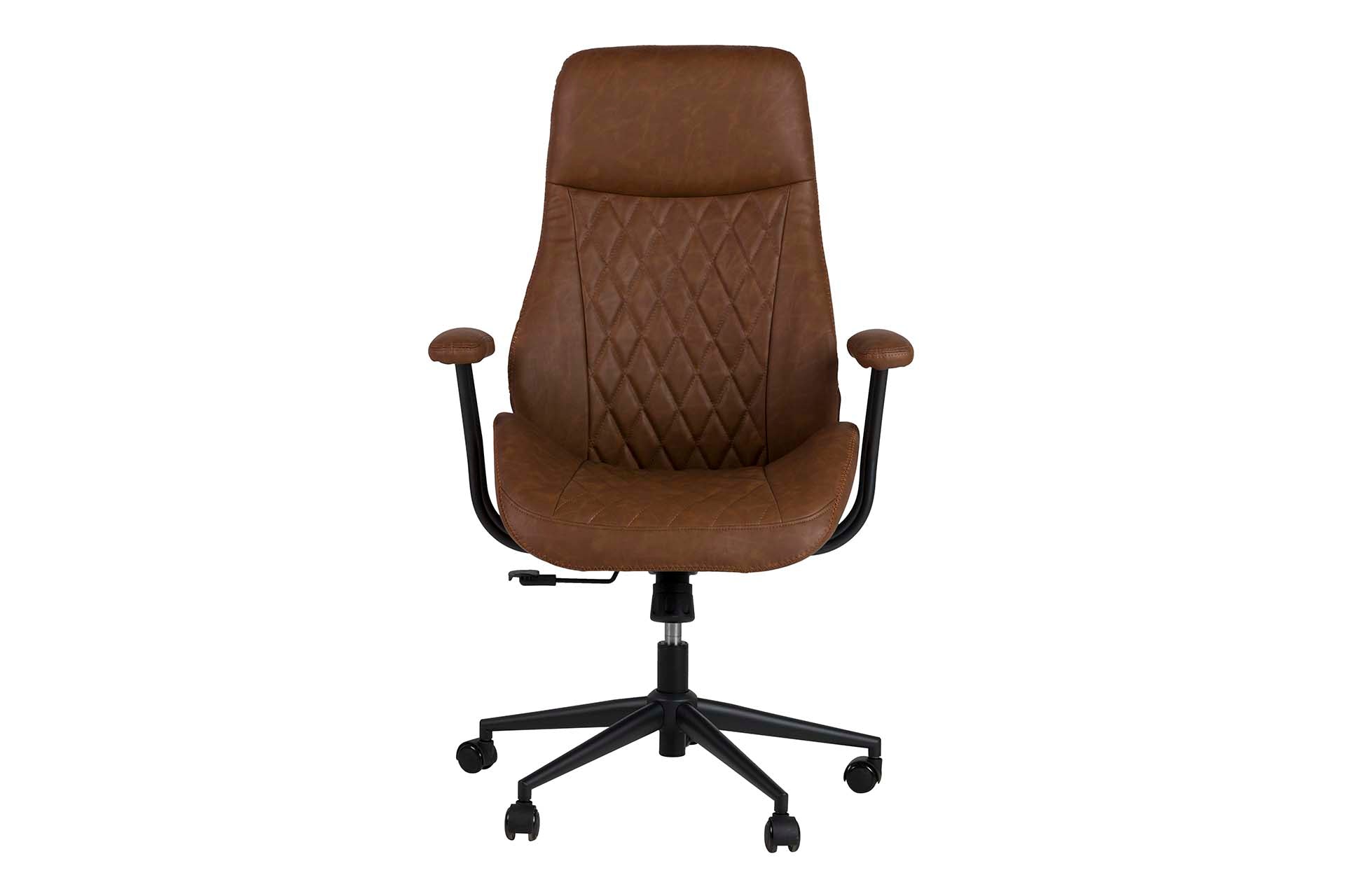 ADJUSTABLE BROWN DESK CHAIR 71x65x112/120 CM