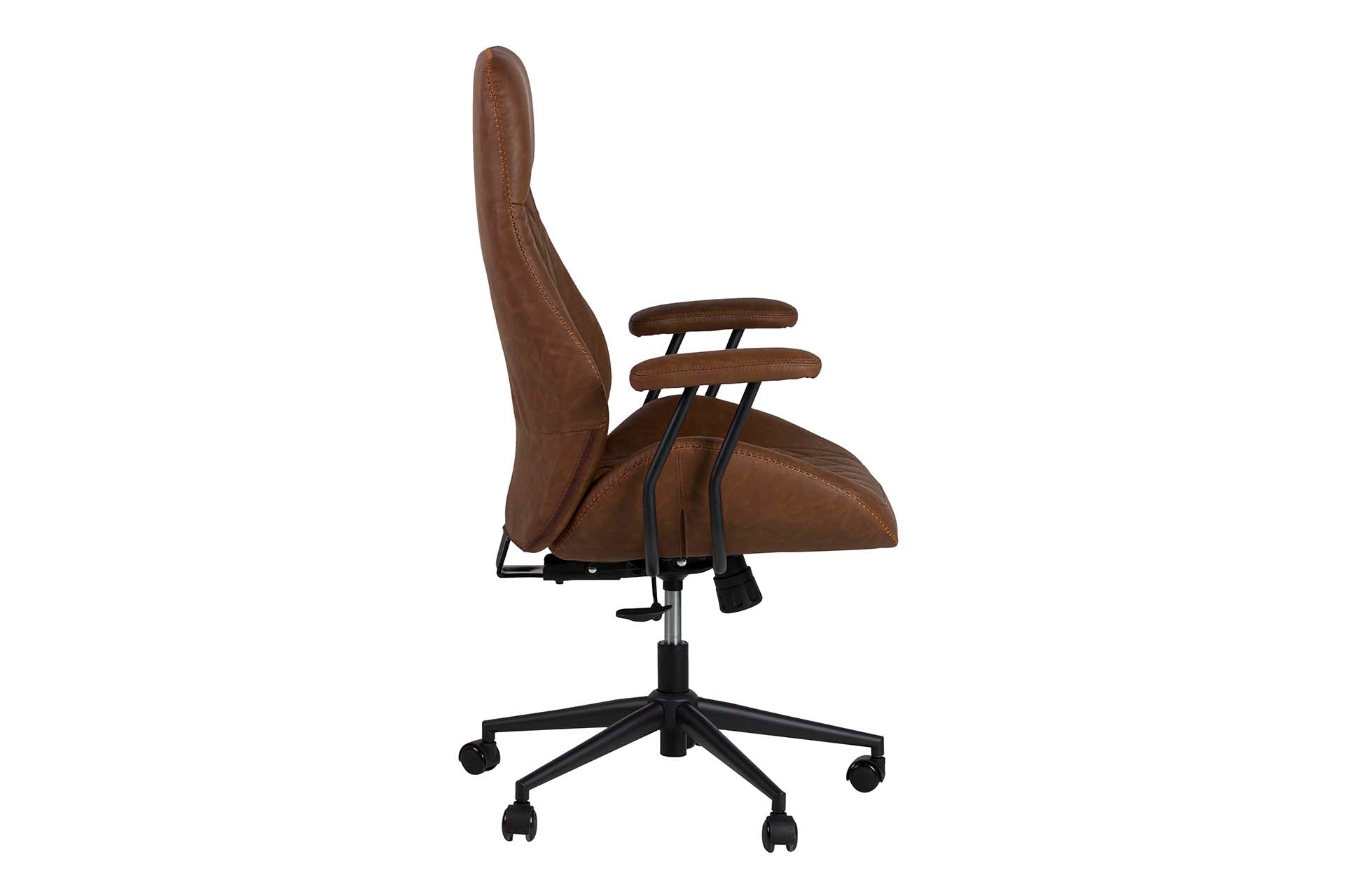 ADJUSTABLE BROWN DESK CHAIR 71x65x112/120 CM