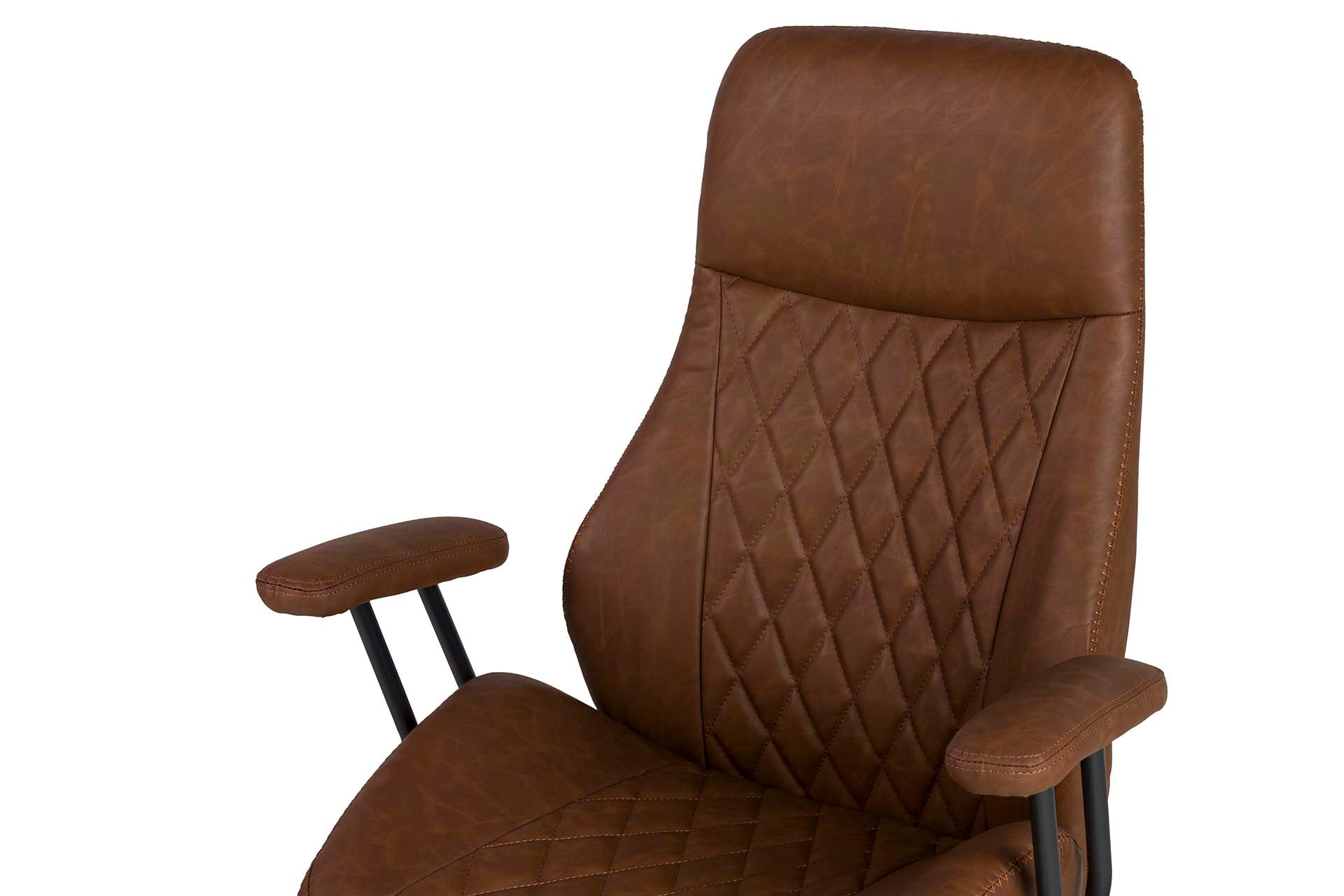 SILLA ESCRITORIO REGULABLE MARRON 71x65x112/120 CM