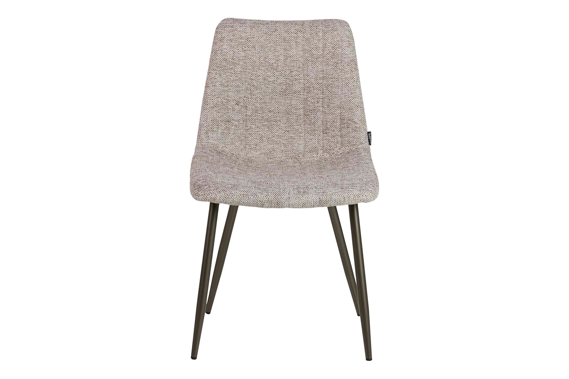 SILLA METAL CHENILLA BEIGE 48x56x80 CM - Min.2 uds