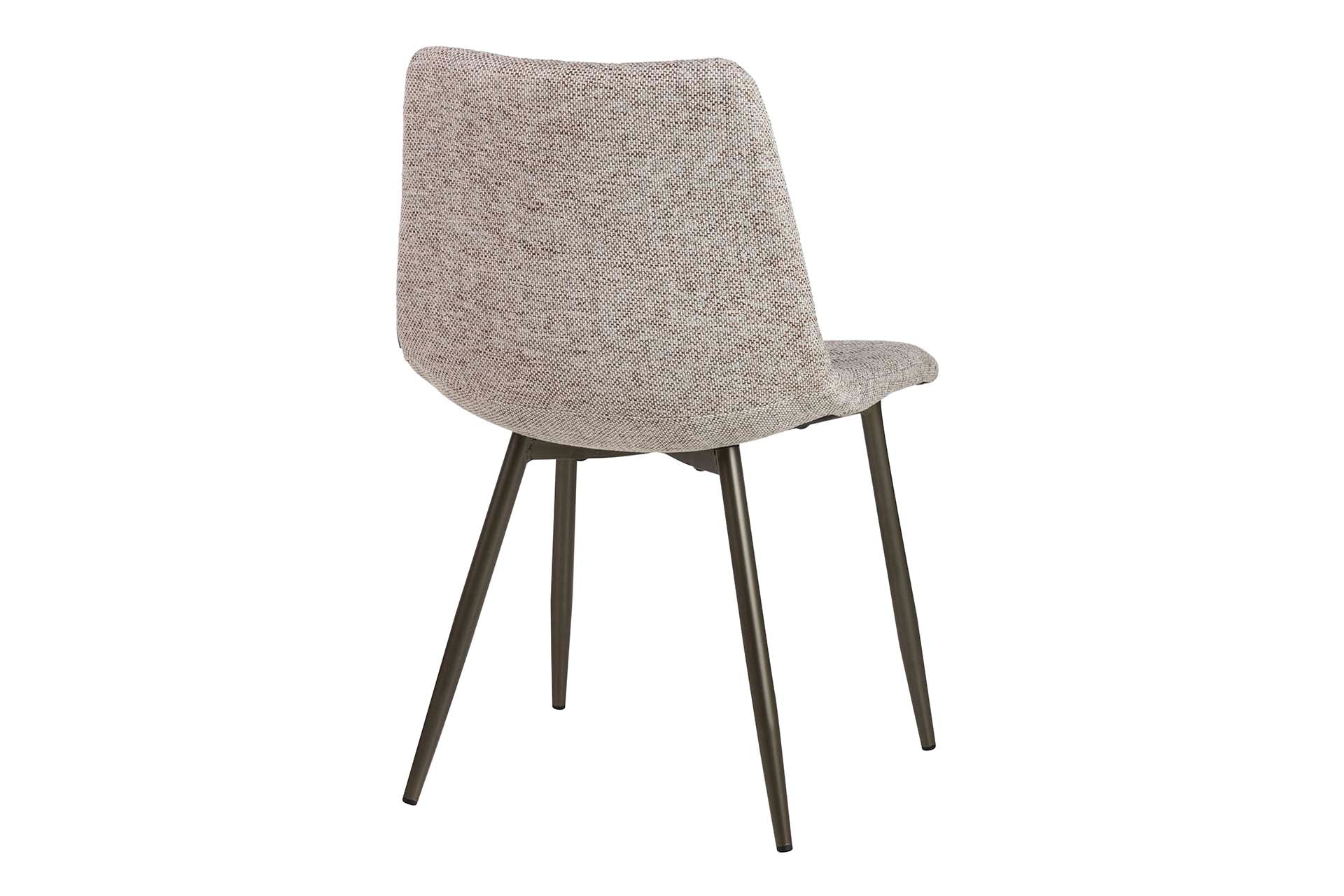 SILLA METAL CHENILLA BEIGE 48x56x80 CM - Min.2 uds