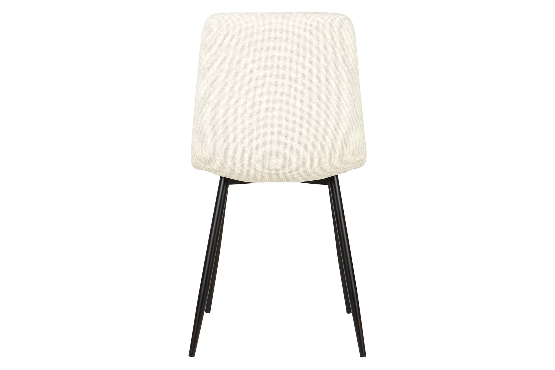 SILLA METAL CHENILLA BEIGE 48x56x80 CM - Min.4 uds