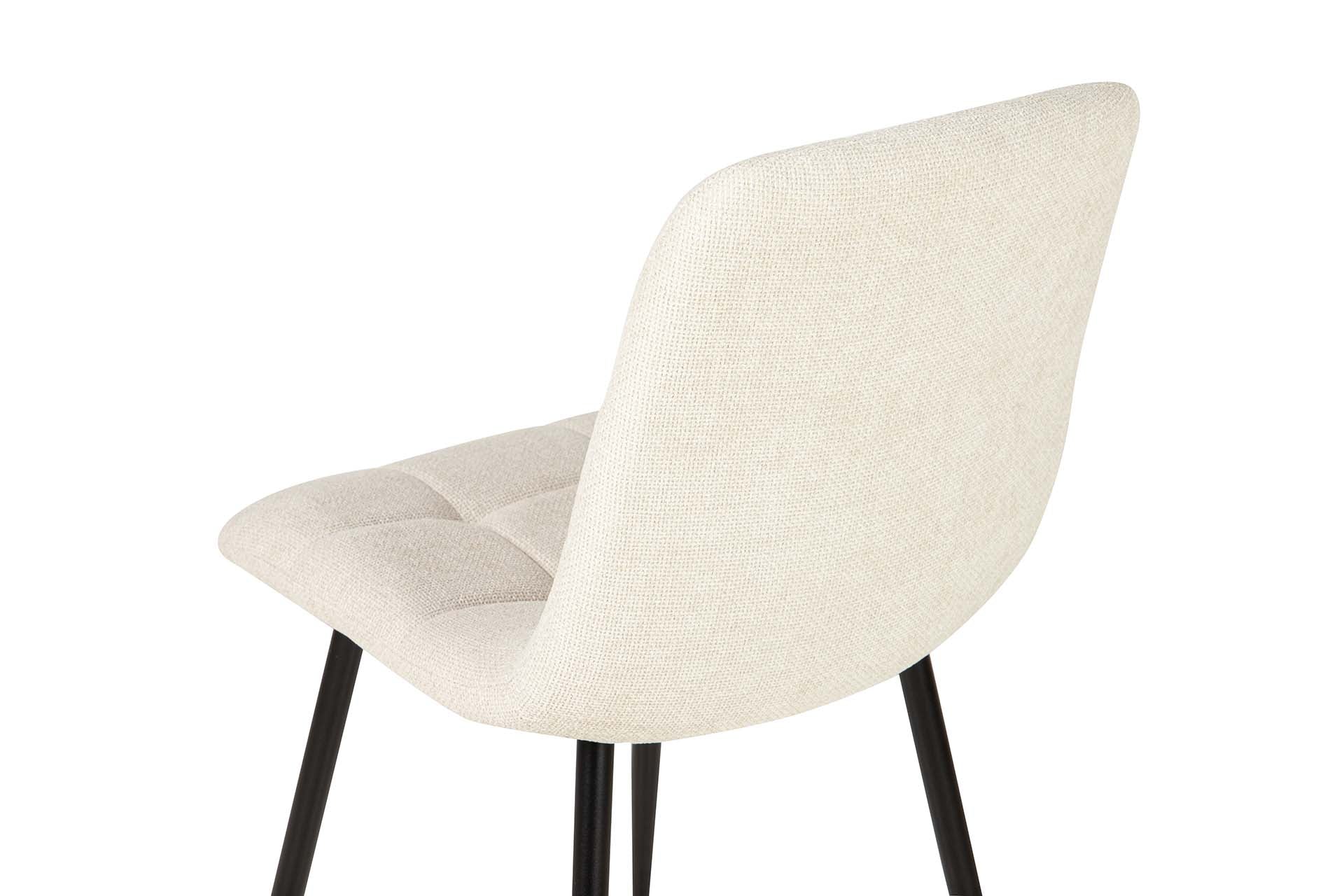 SILLA METAL CHENILLA BEIGE 48x56x80 CM - Min.4 uds
