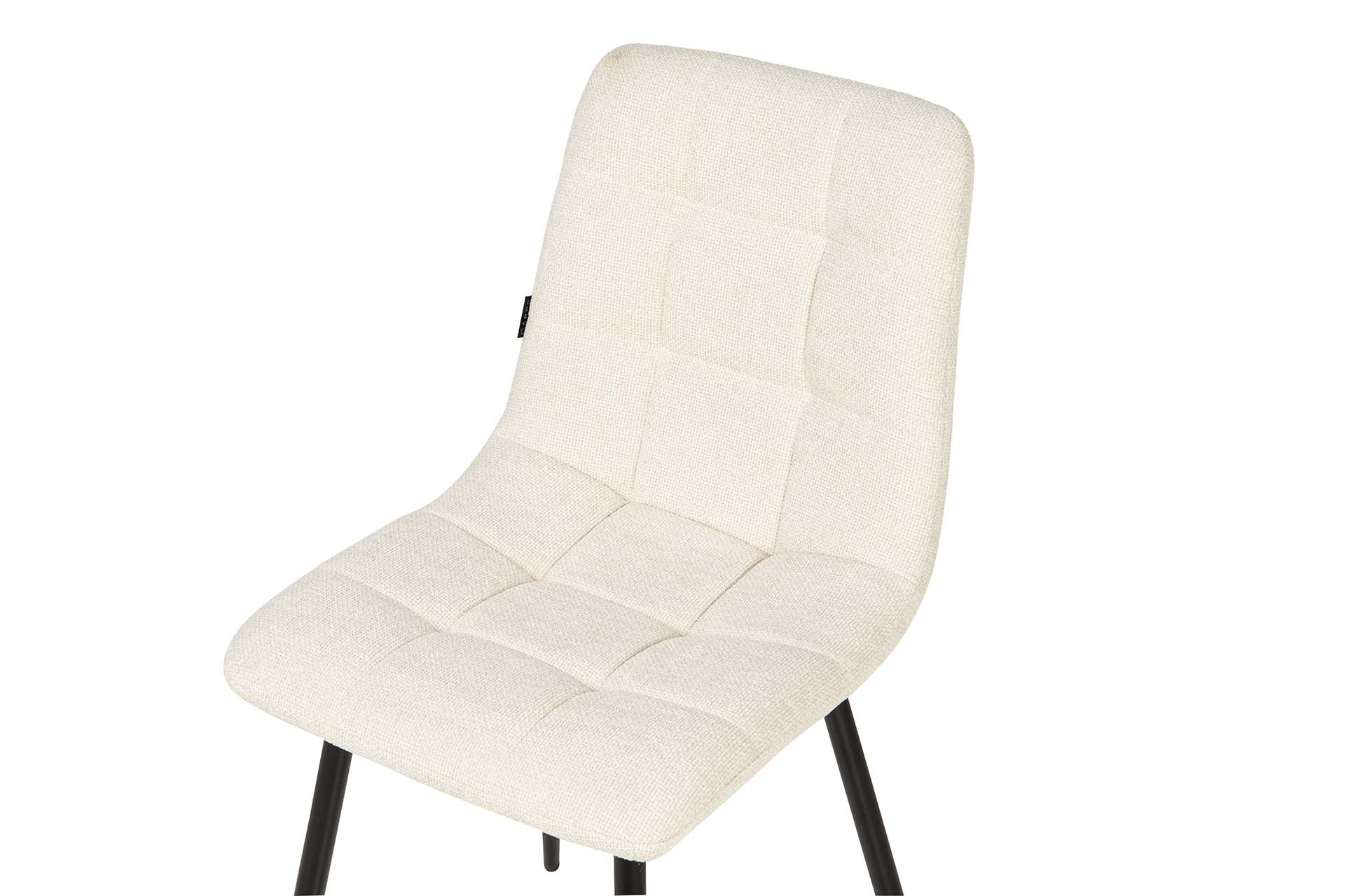SILLA METAL CHENILLA BEIGE 48x56x80 CM - Min.4 uds