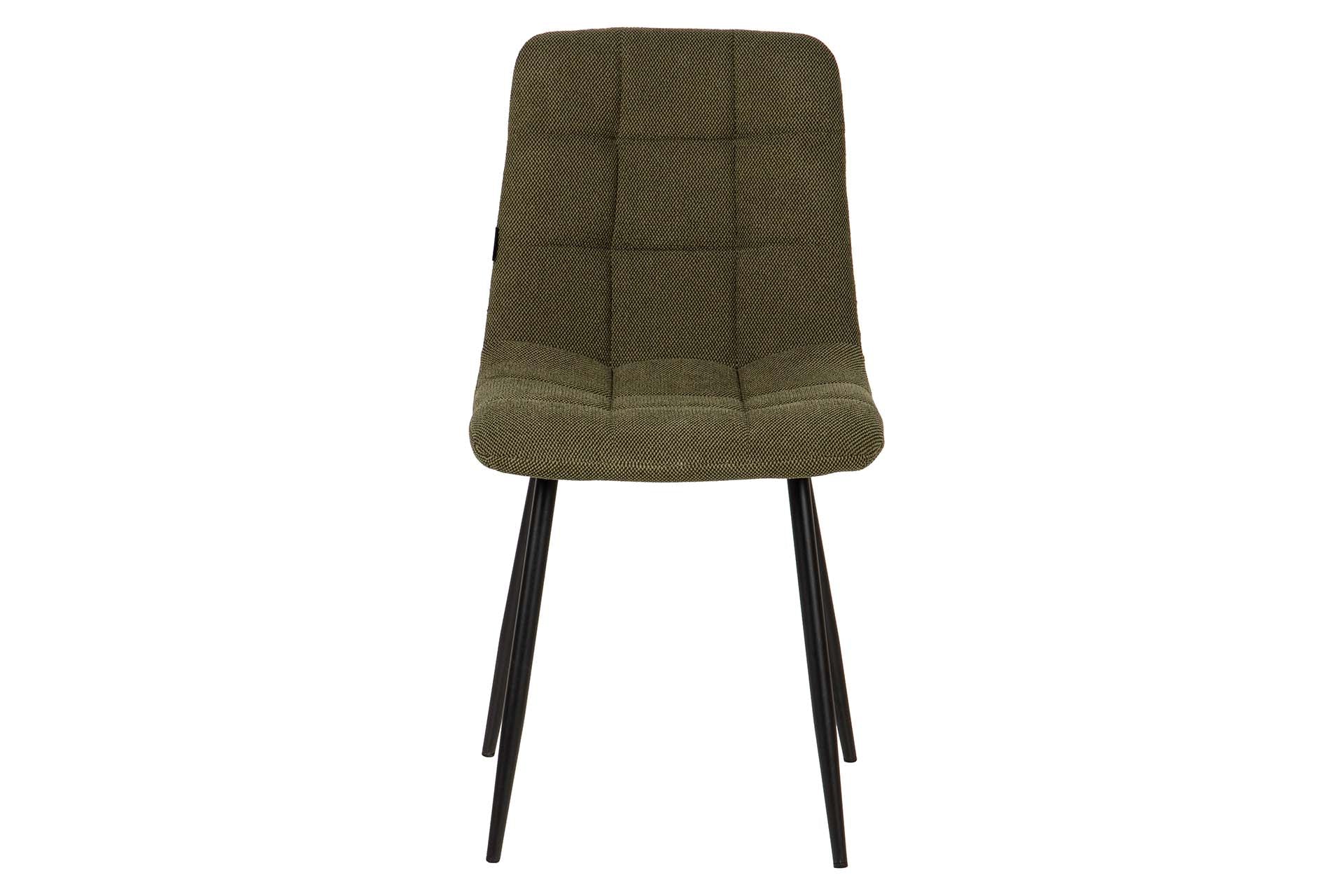 SILLA METAL CHENILLA VERDE OLIVA 48x56x80 CM - Min.4 uds