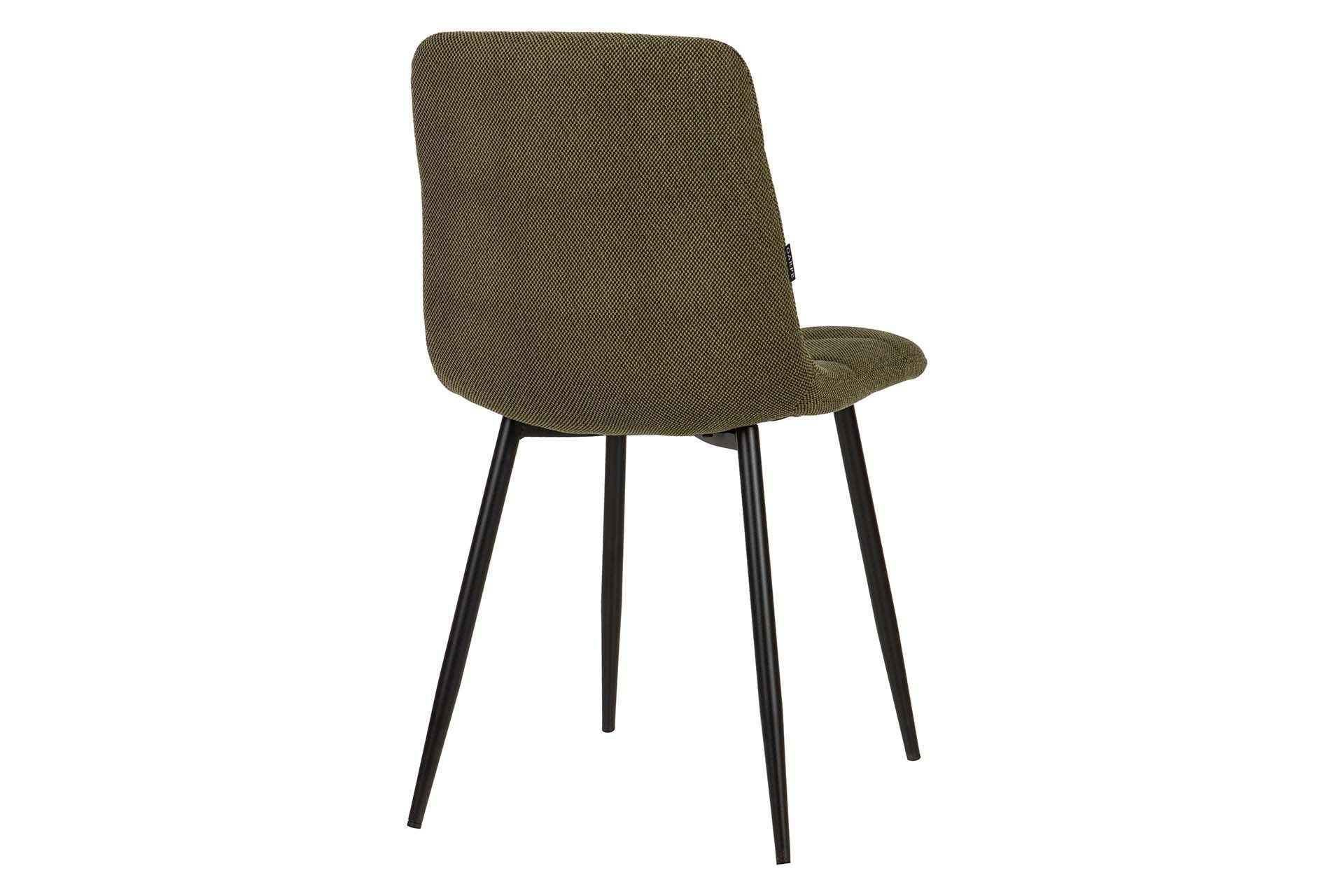 SILLA METAL CHENILLA VERDE OLIVA 48x56x80 CM - Min.4 uds