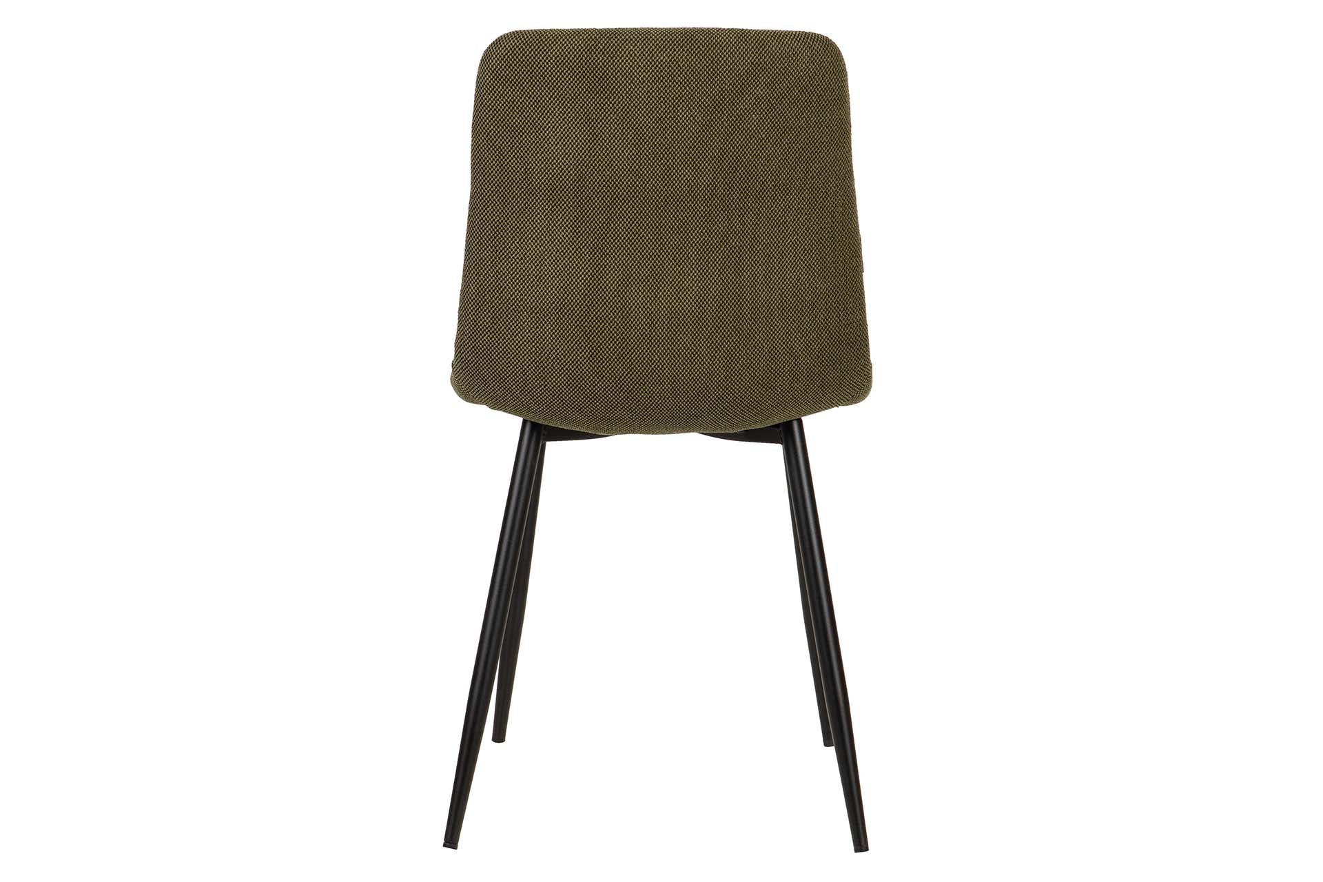 SILLA METAL CHENILLA VERDE OLIVA 48x56x80 CM - Min.4 uds