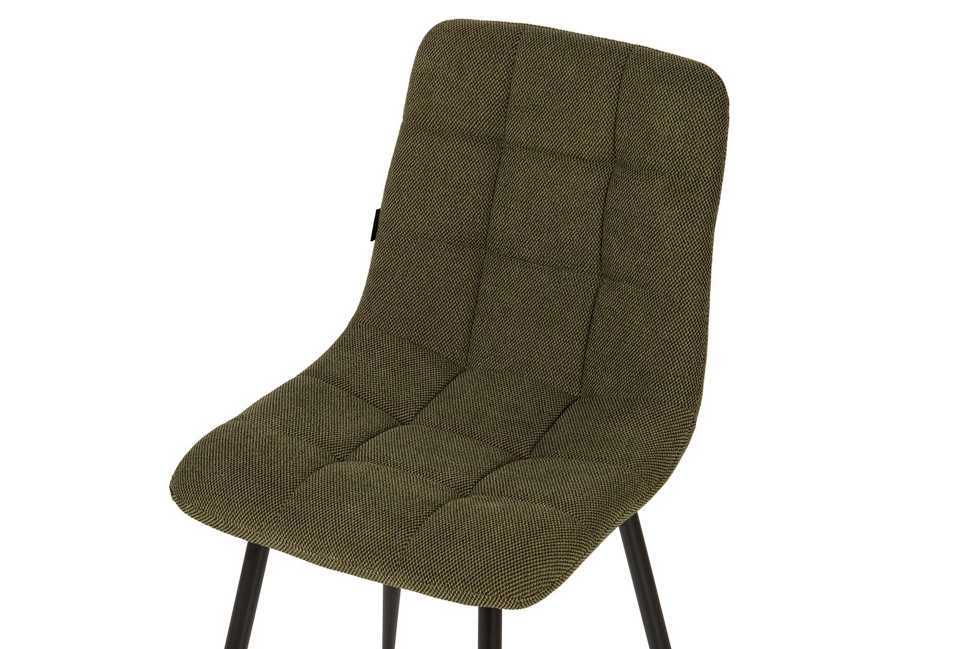 SILLA METAL CHENILLA VERDE OLIVA 48x56x80 CM - Min.4 uds