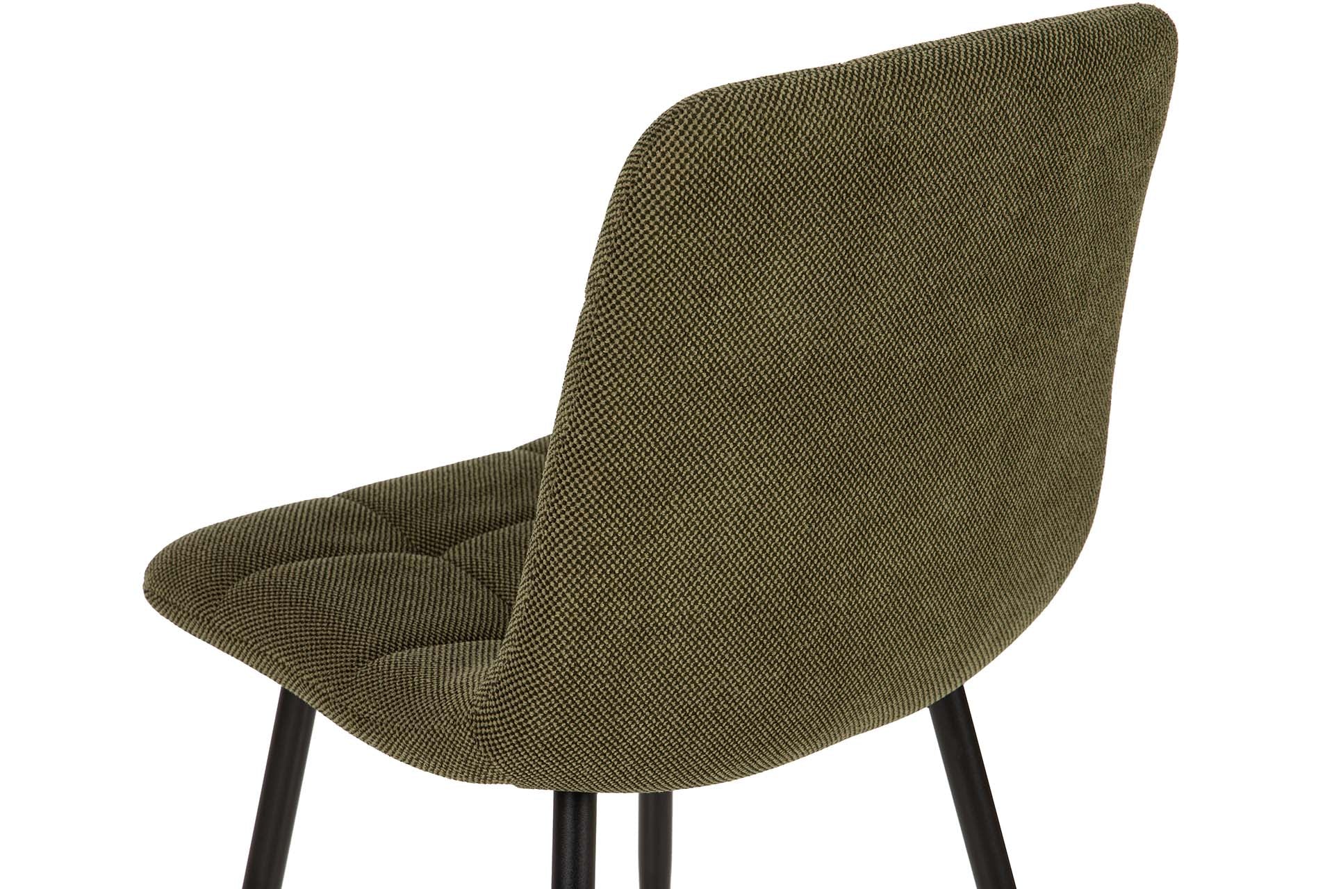 SILLA METAL CHENILLA VERDE OLIVA 48x56x80 CM - Min.4 uds