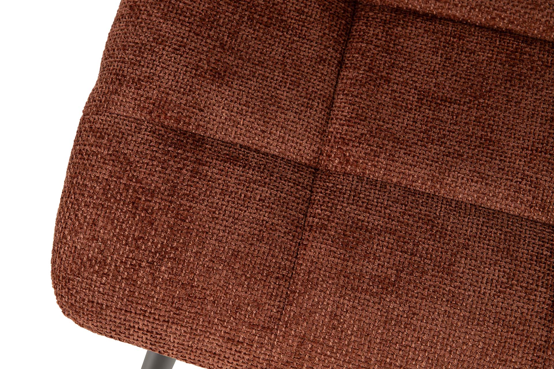 SILLA METAL CHENILLA TERRACOTA 48x56x80 CM - Min.4 uds