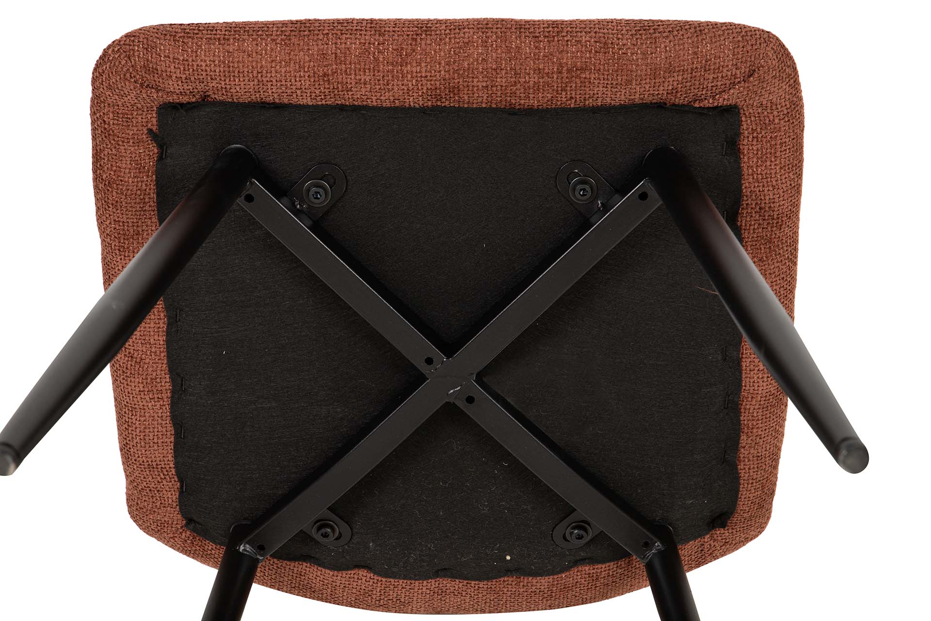 SILLA METAL POLIESTER GRANATE NEGRO 48x56x80 CM - Min.4 uds