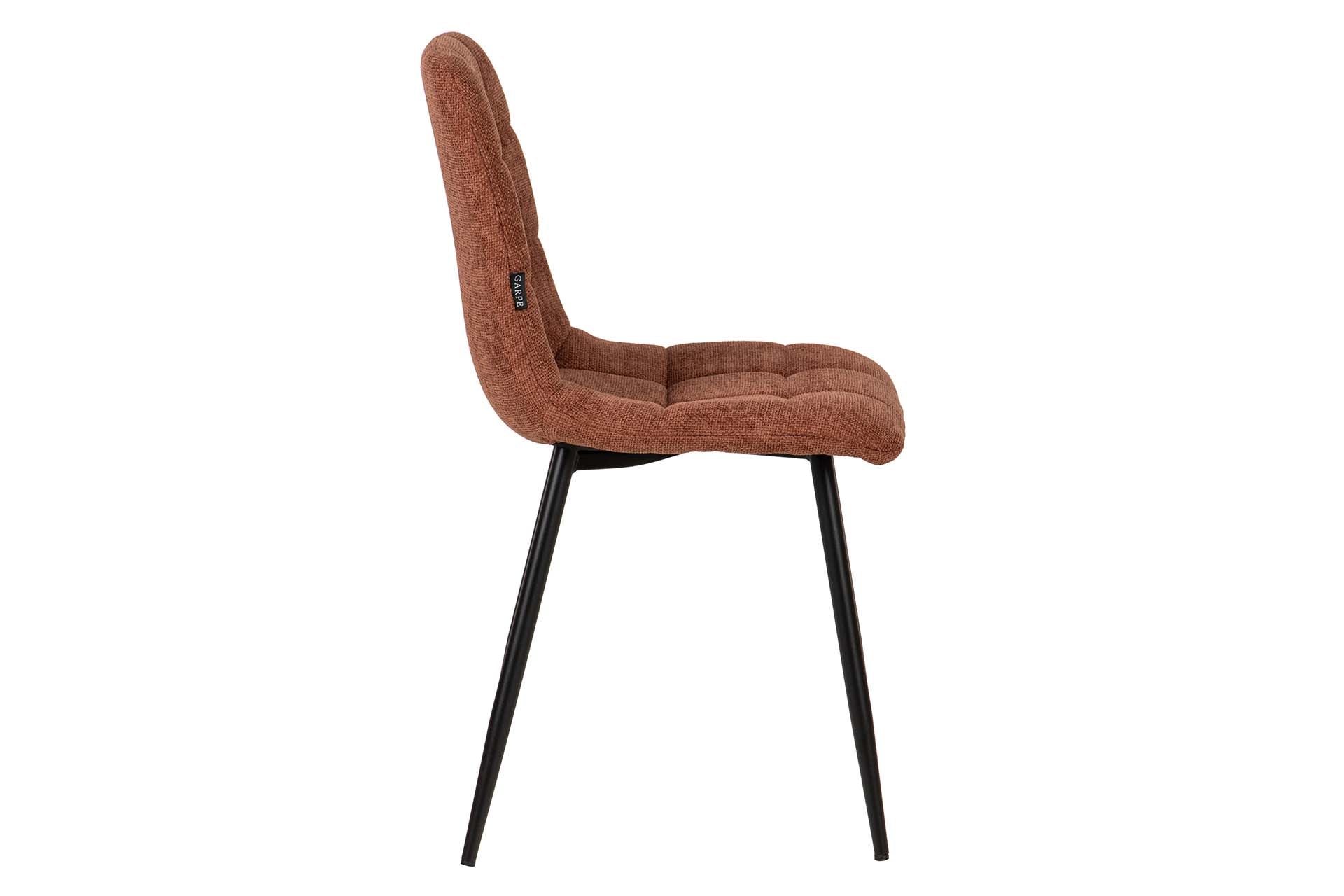 SILLA METAL POLIESTER GRANATE NEGRO 48x56x80 CM - Min.4 uds