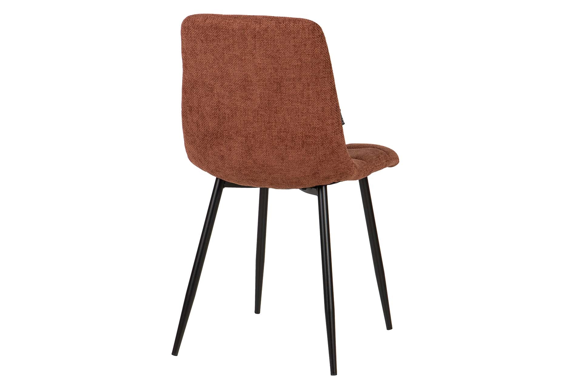 SILLA METAL POLIESTER GRANATE NEGRO 48x56x80 CM - Min.4 uds