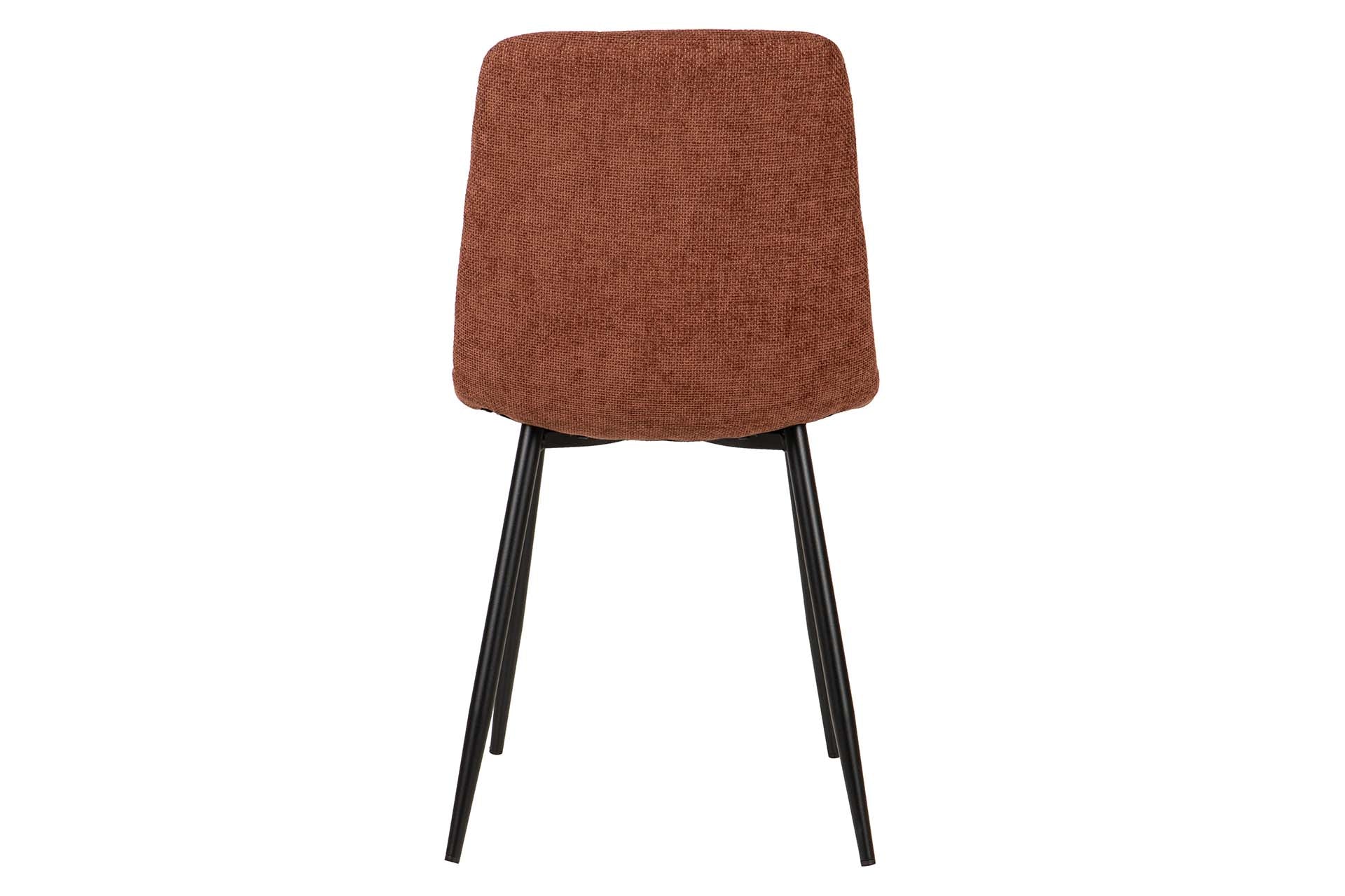 SILLA METAL POLIESTER GRANATE NEGRO 48x56x80 CM - Min.4 uds