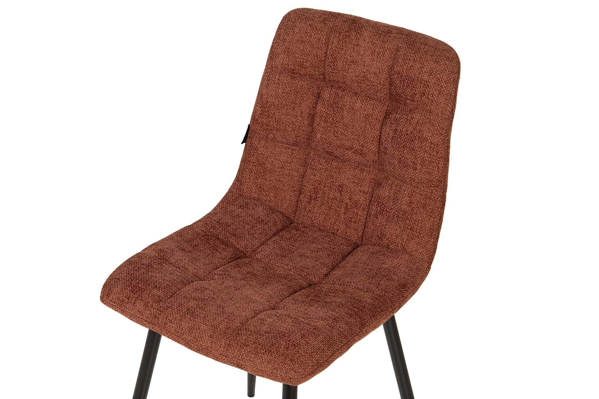 SILLA METAL POLIESTER GRANATE NEGRO 48x56x80 CM - Min.4 uds