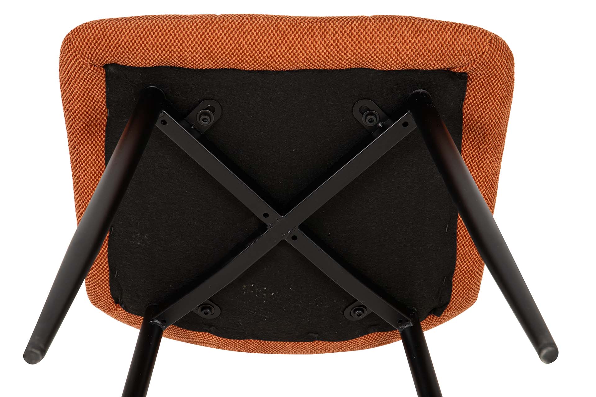 SILLA METAL POLIESTER NARANJA NEGRO 48x56x80 CM - Min.4 uds